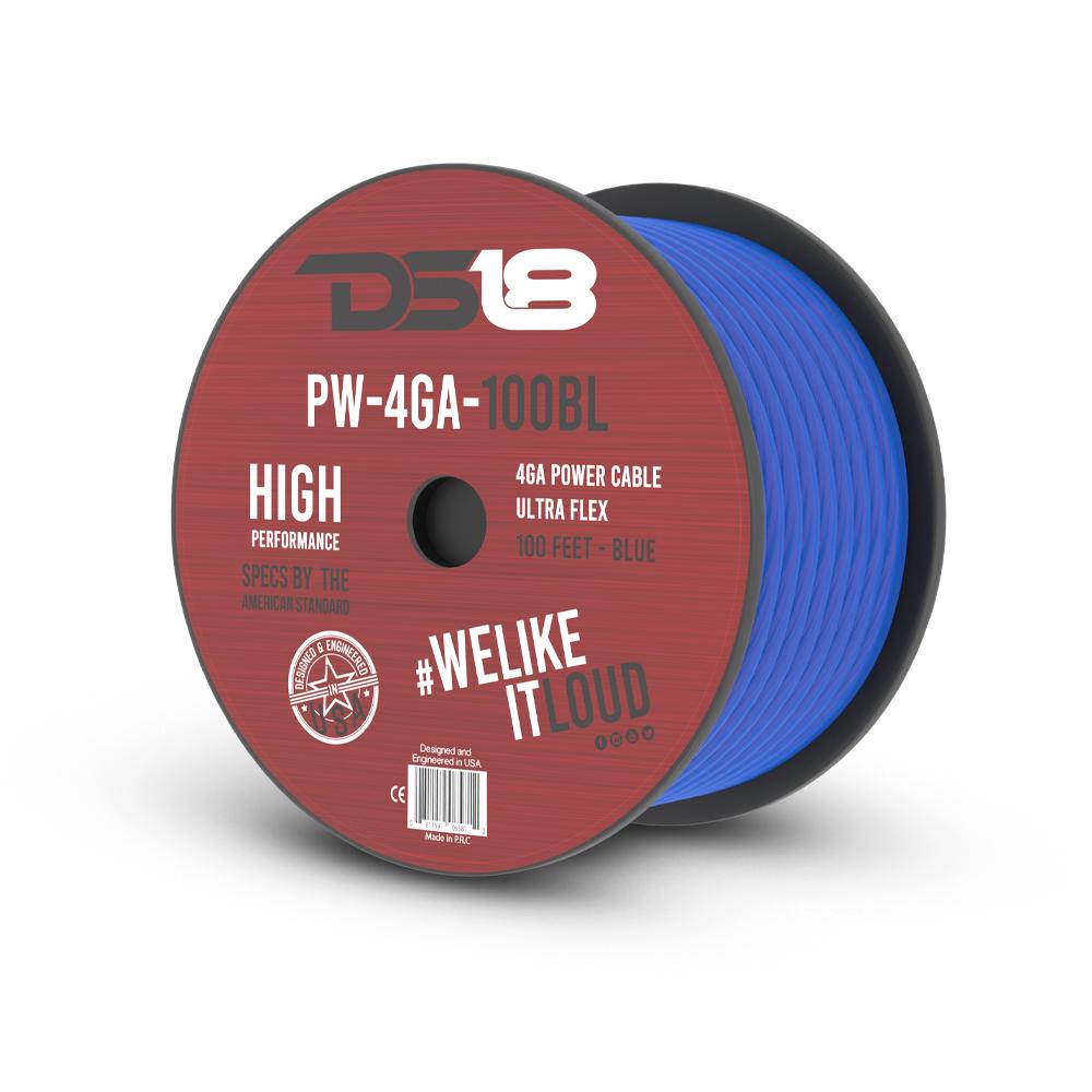 4 Gauge CCA Ground Power Cable - 100 Feet Heavy Duty Wire for Car Audio, Solar Panels, and Electrical Wiring