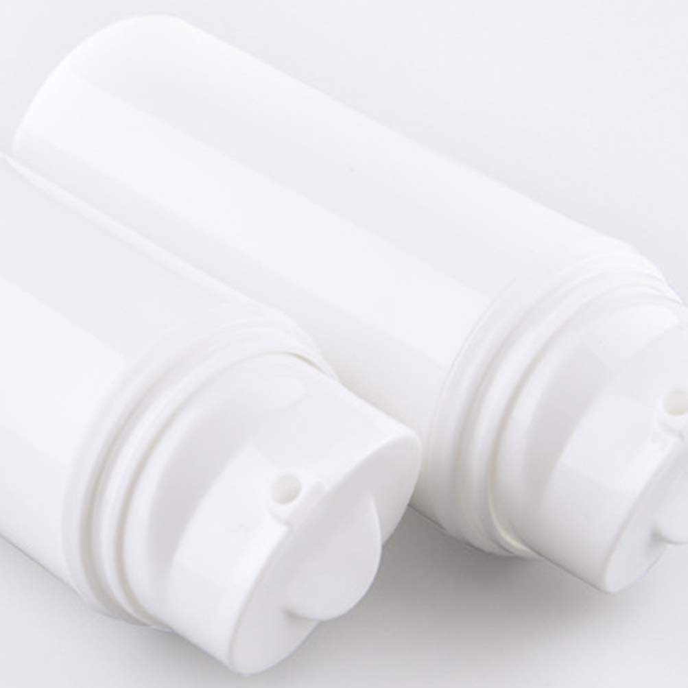 Exceart 3-Piece Travel Cosmetic Bottles Set - Leak-Proof Airless Pump Containers for Shampoo, Lotion & Toiletries | Portable Toiletry Bottles for Vacations, Gym & Air Travel (White)