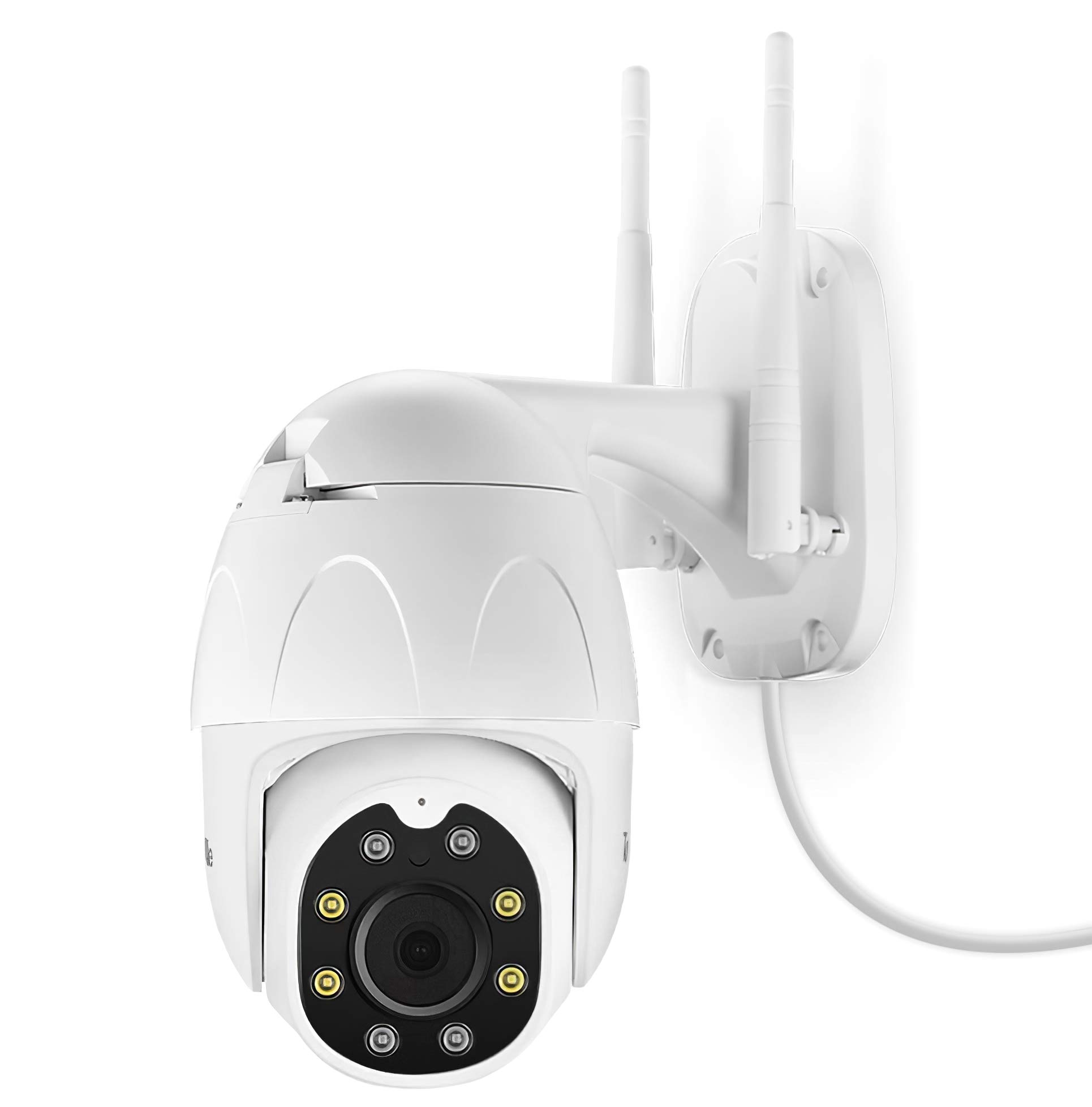 TOURALLE 1080P Outdoor Security Camera with WiFi, PTZ, Night Vision & 2-Way Audio - IP65 Waterproof Home Surveillance System - Works with Alexa & Phone App - Perfect for Home, Office & Backyard Monitoring