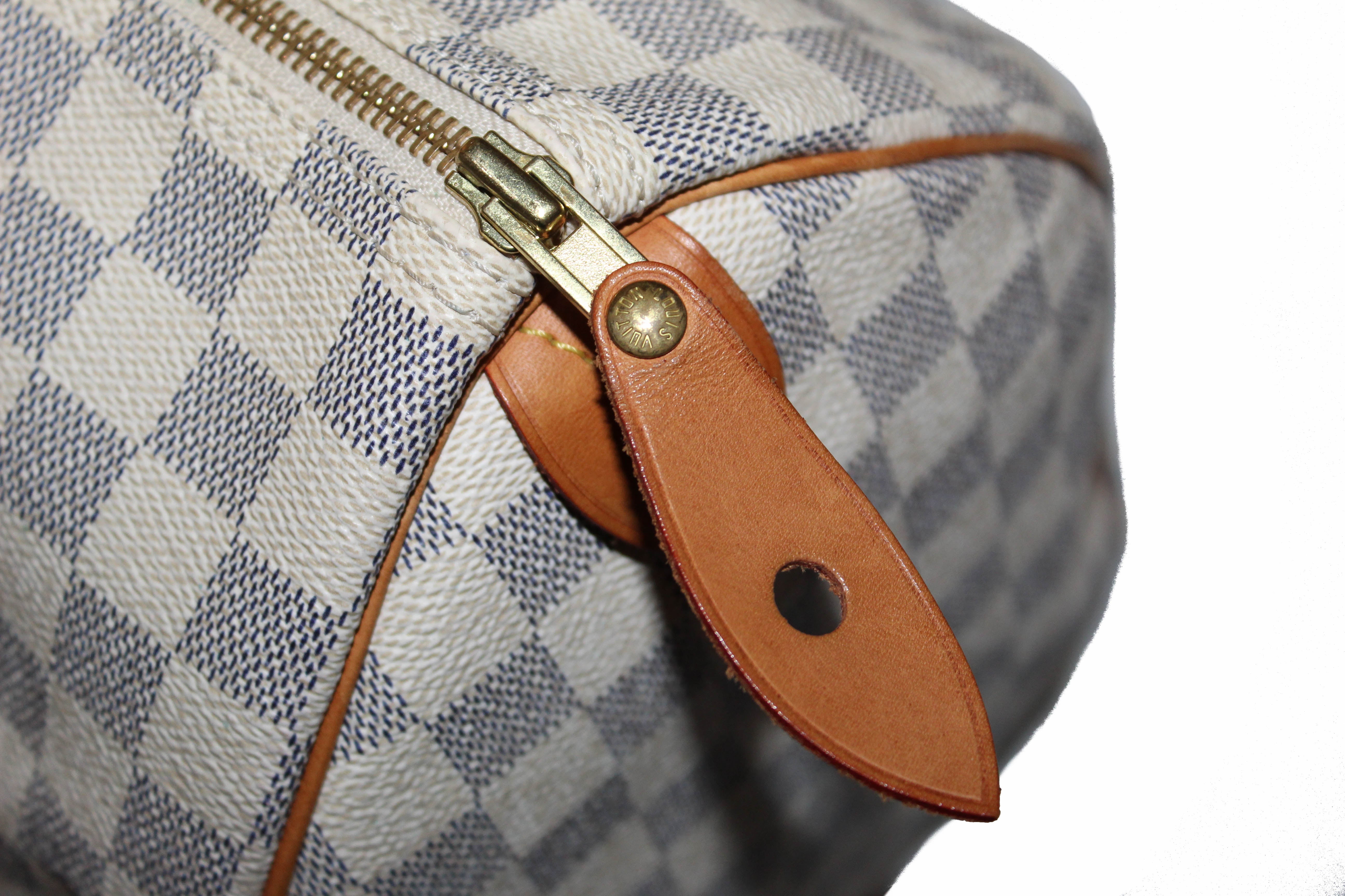 Authentic Louis Vuitton Damier Azur Speedy 35 Handbag - Luxury Designer Tote for Women, Perfect for Travel, Work & Everyday Use
