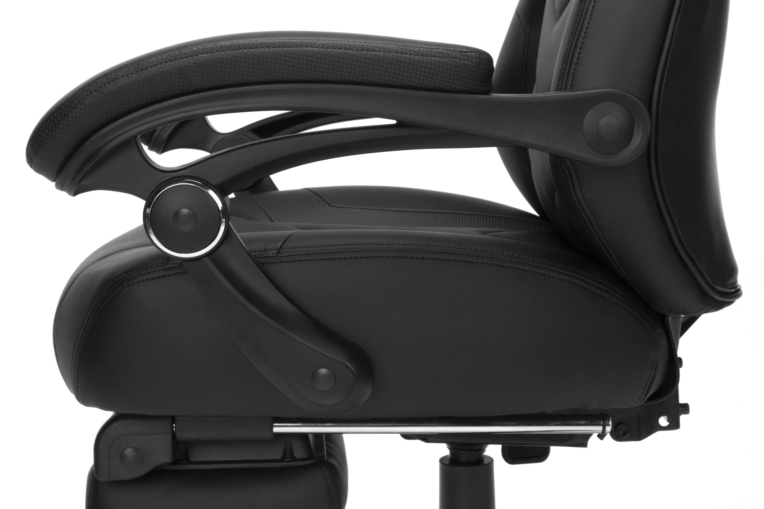 RESPAWN 110 Pro Ergonomic Gaming Chair with Adjustable Footrest & Headrest - Reclining Computer Desk Chair for Adults - Black - Perfect for PC Gaming, Office Work & Home Entertainment