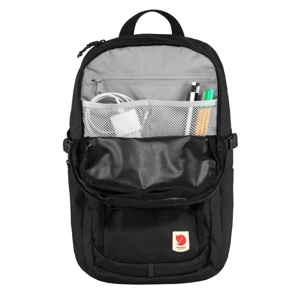 Fjallraven 15 Skule 28L Backpack - Durable Water-Resistant School & Travel Backpack for Men & Women - Perfect for Hiking, Commuting & College (Black)