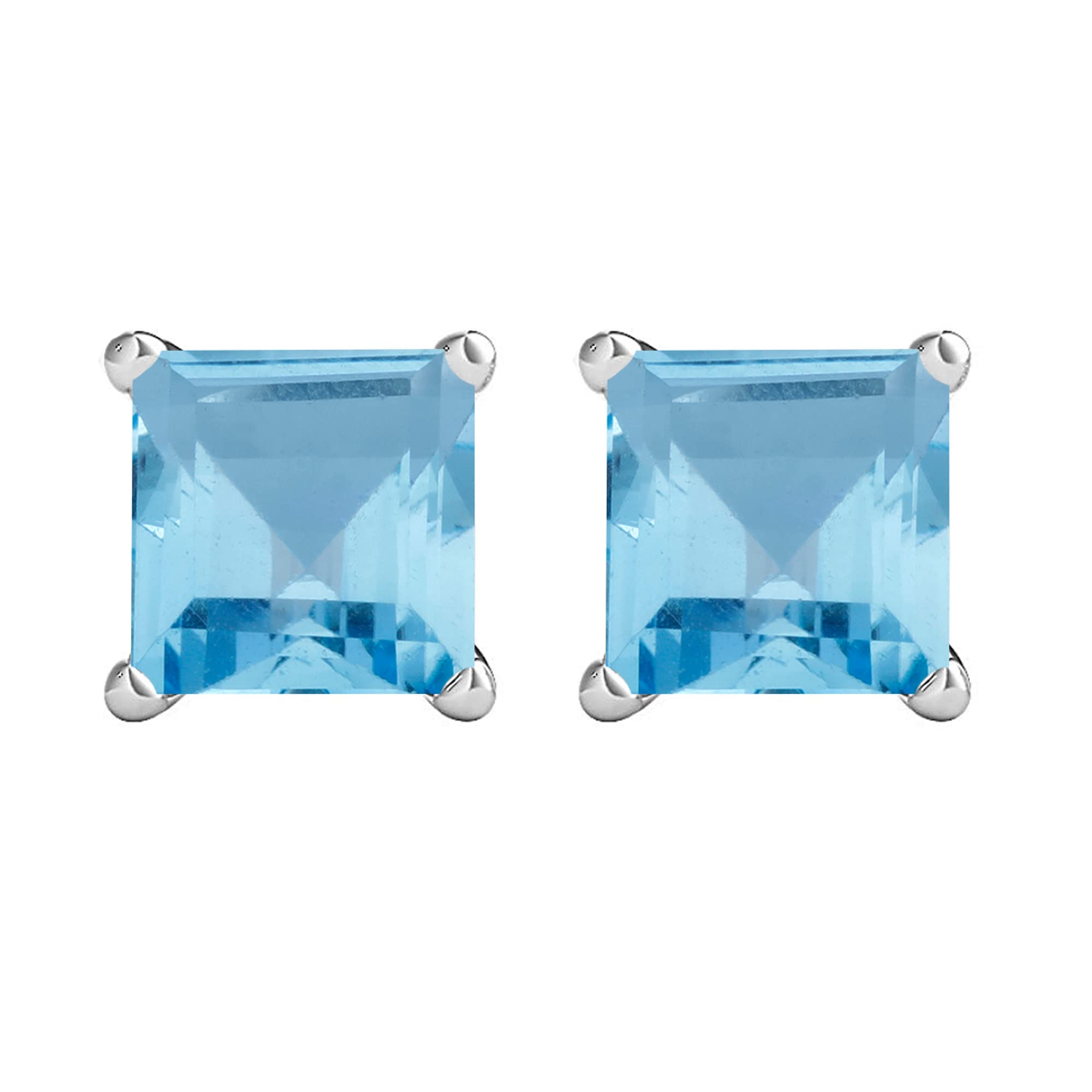 Natural Gemstone Sterling Silver Stud Earrings for Women - Elegant & Hypoallergenic Jewelry for Everyday Wear, Gifts & Special Occasions