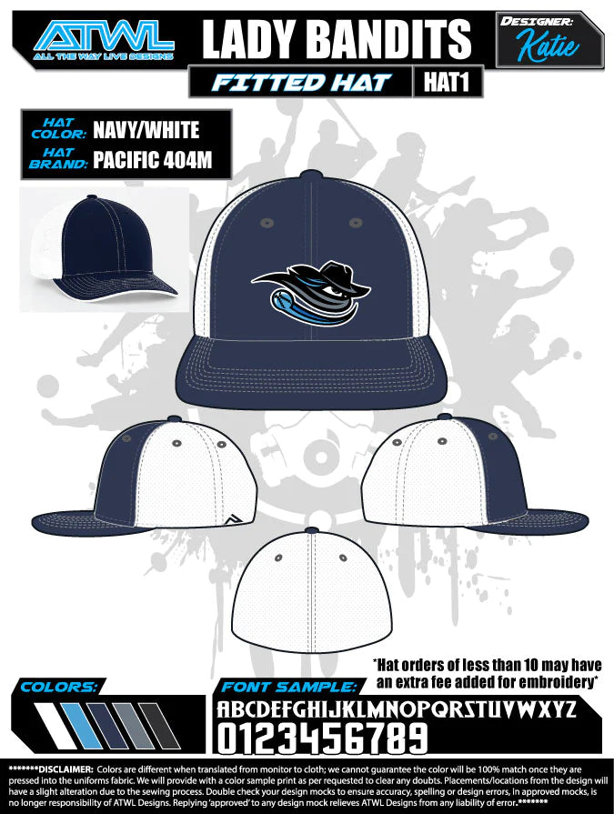 Lady Bandits Navy Hat - Stylish Women's Fedora for Outdoor Adventures, Travel & Fashion
