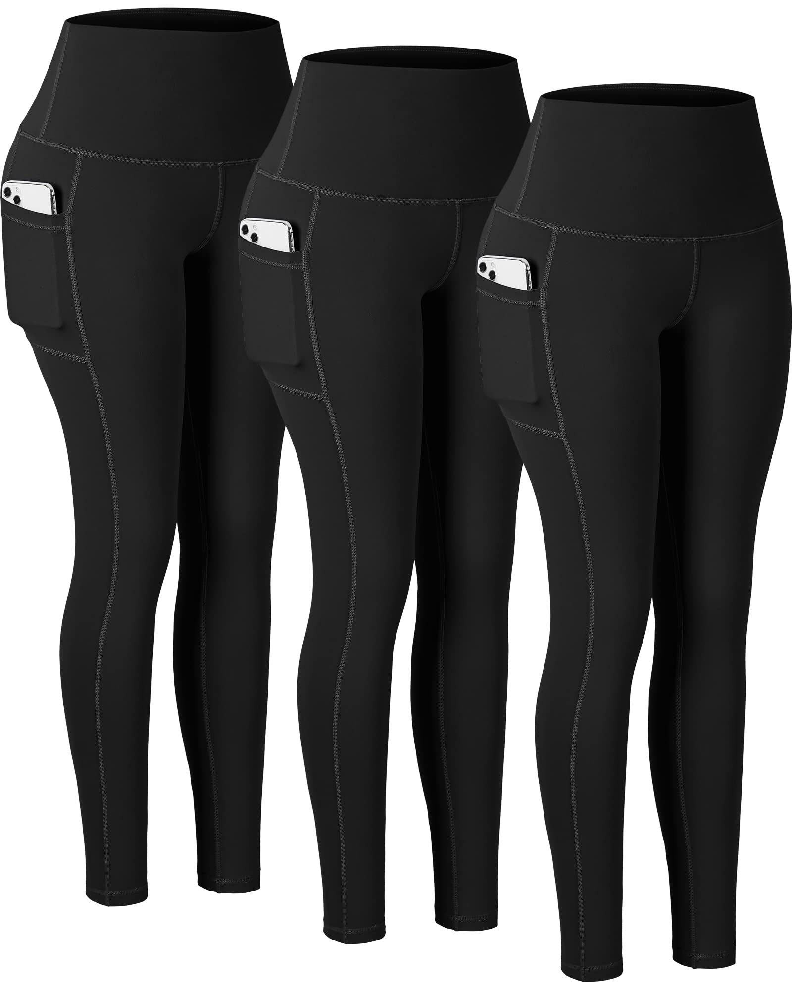 CHRLEISURE Women's High Waisted Yoga Pants with Pockets - Tummy Control Workout Leggings for Running, Gym & Lounge Wear
