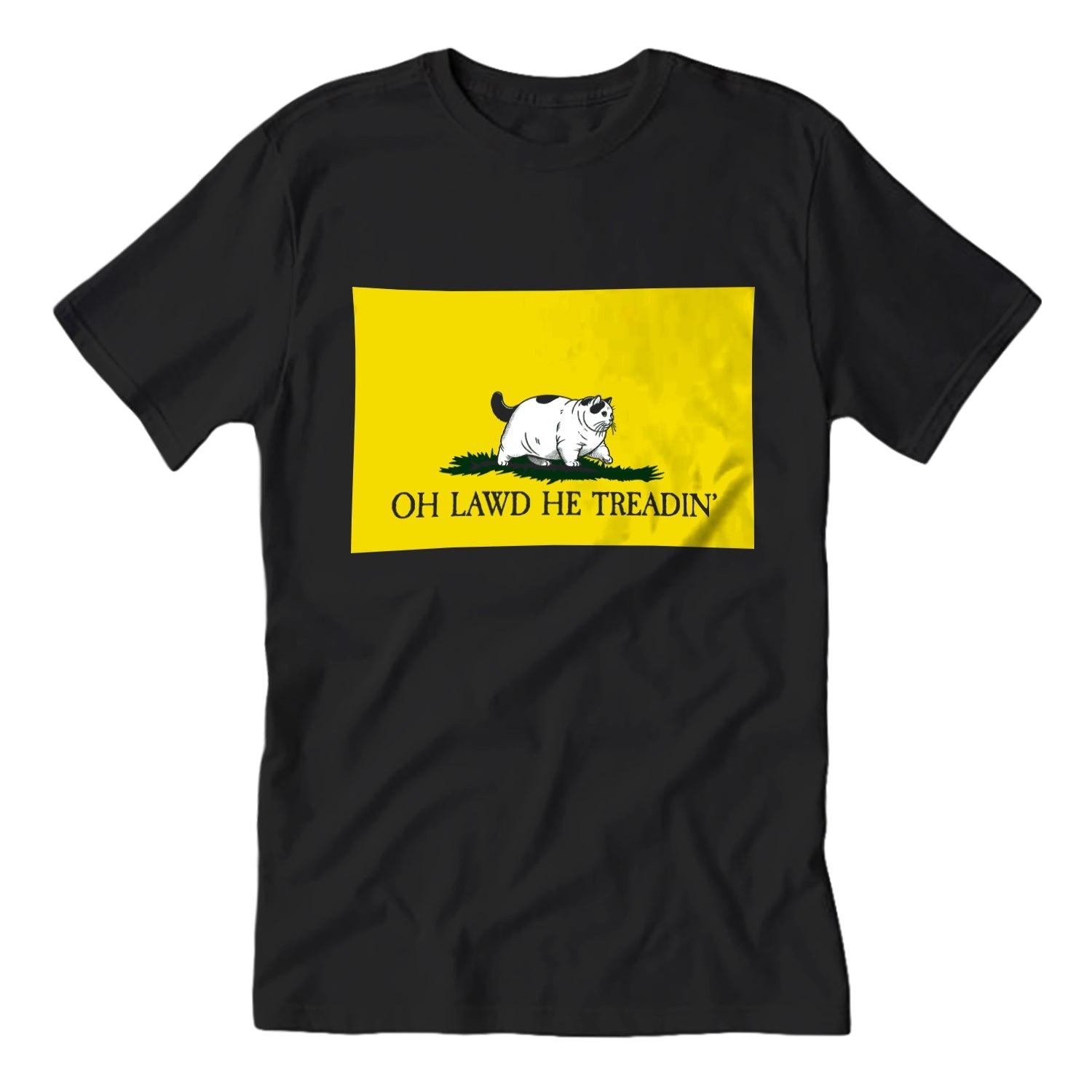 Funny Oh Lawd He Treadin' Graphic T-Shirt - Trendy Meme Tee for Men & Women - Perfect for Casual Wear, Gifts, and Pop Culture Fans