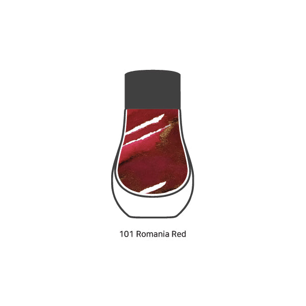 Dominant Industry Standard Series Romania Red Bottled Ink - 25mL for Calligraphy, Fountain Pens & Art Projects