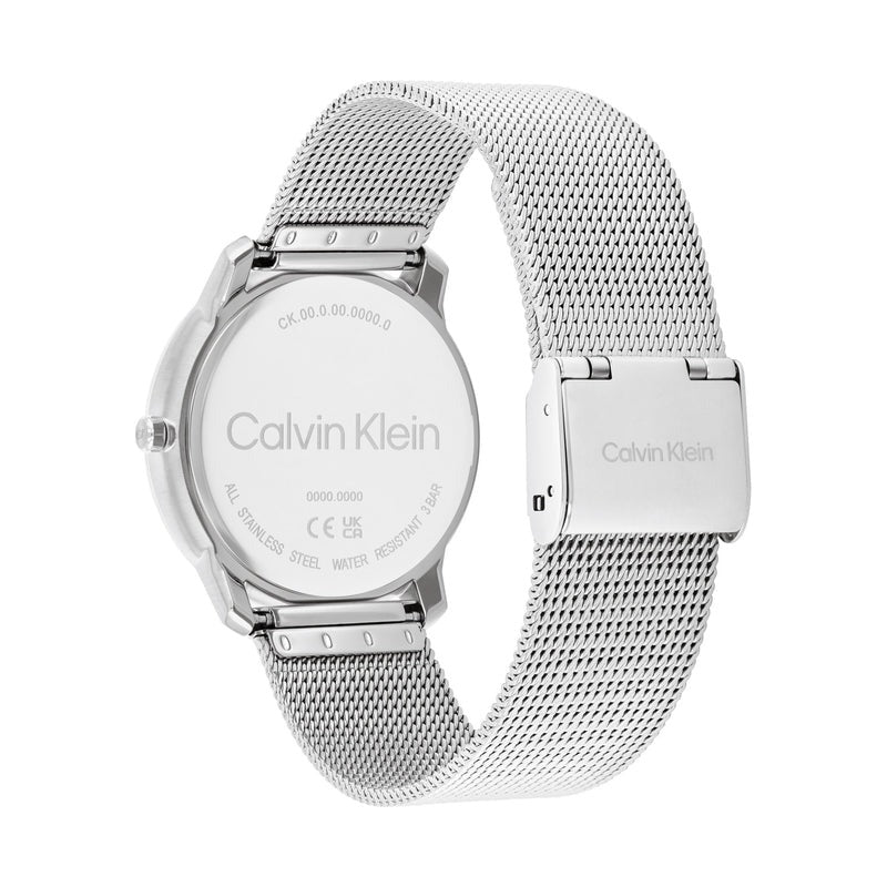Calvin Klein Iconic Pink Dial Silver Mesh Bracelet Watch 25300015 - Stylish Women's Fashion Accessory for Work, Party & Everyday Wear