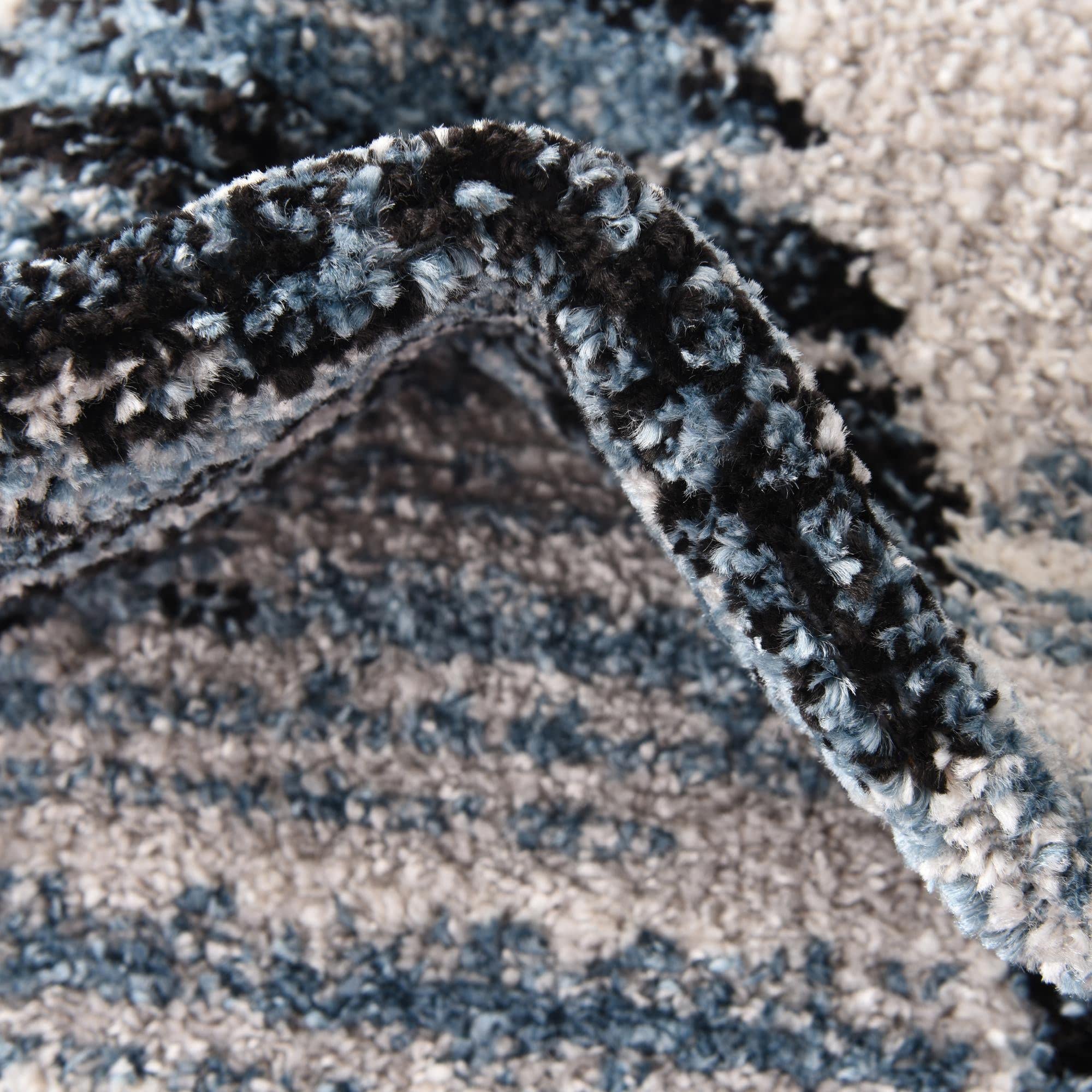 Unique Loom Aramis Collection Blue & Black Area Rug - 2'7