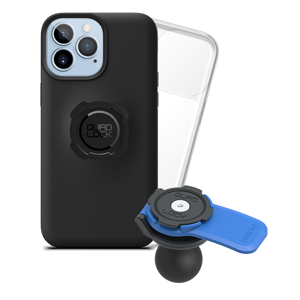 1 Ball Motorcycle Phone Mount Kit - Universal Adjustable Handlebar Holder for iPhone & Smartphones - Perfect for GPS Navigation & Hands-Free Riding