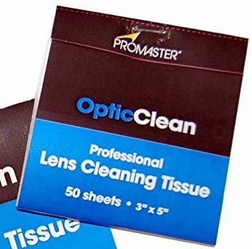 Promaster OpticClean Lens Cleaning Tissues - Premium Microfiber Wipes for Camera Lenses, Eyeglasses & Screens - Gentle Scratch-Free Cleaning for Photography, Reading & Digital Devices