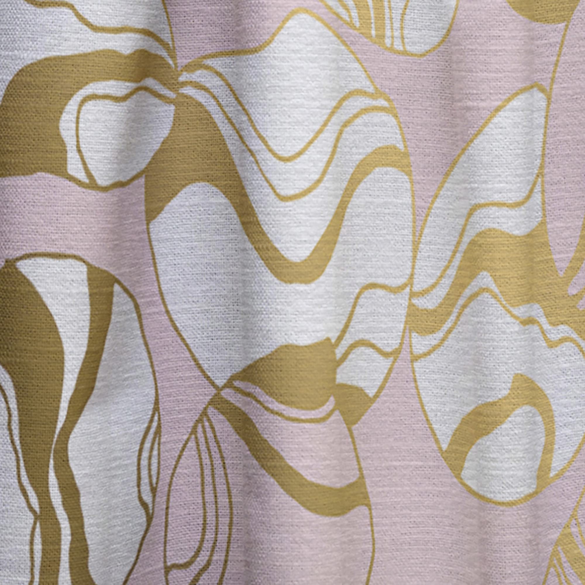 DesignQ 'Golden Marble II' Thermal Insulated Curtains - 52x108 Single Panel for Bedroom & Living Room - Elegant Drapes for Home Decor & Light Blocking