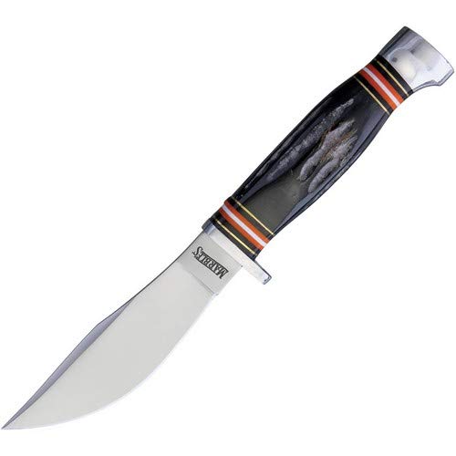 Marbles Outdoors 461 Fixed Blade Hunting Knife with Horn Handle - Perfect for Camping, Hiking & Outdoor Survival