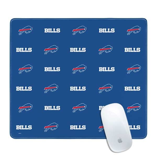Skinit Small Gaming Mouse Pad - Officially Licensed NFL Buffalo Bills Blitz Series Design with Stitched Edges, Waterproof, Non-Slip Rubber Base - Perfect for PC, Laptop & Office Workstations | Ideal for Gamers, Graphic Designers & Home Office Use