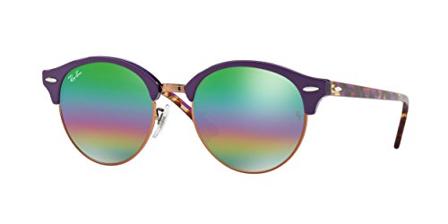 Violet on Transparent Violet/Light Grey Mirrored Rainbow