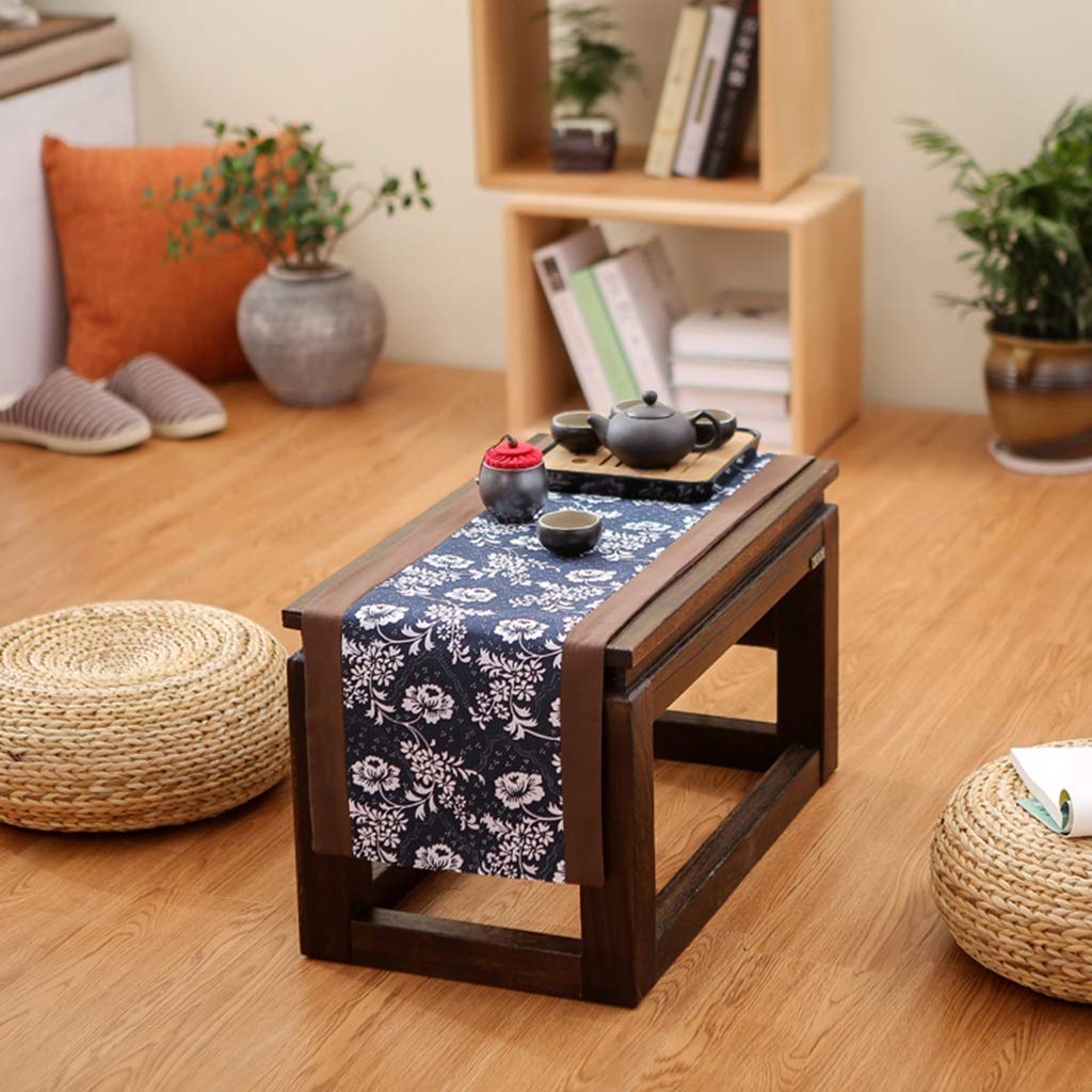 Modern Minimalist Coffee Table - Small Side Table for Living Room, Bedroom, Balcony & Bay Window - Simple Chinese Style End Table for Coffee, Books & Decor