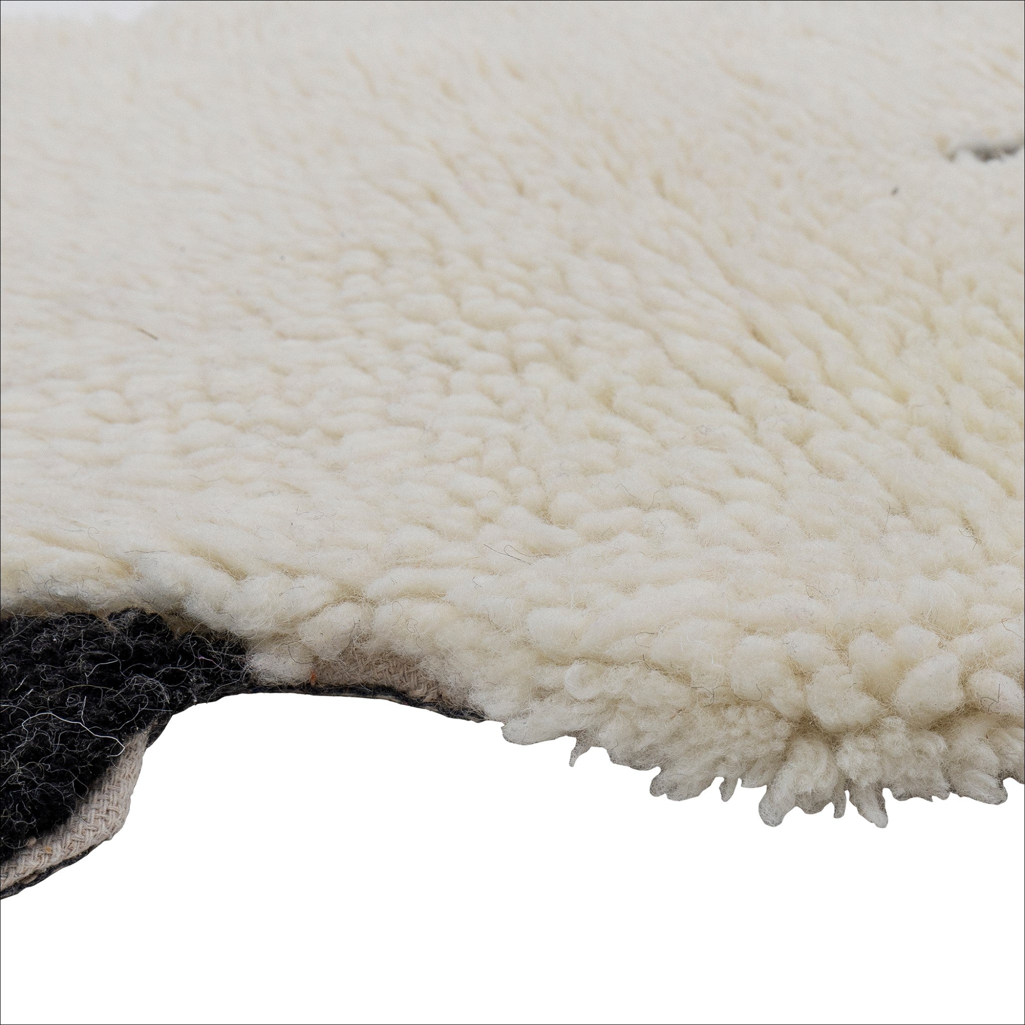 Bloomingville Dolly Rug - Soft White Wool Area Rug, 84cm Round for Living Room, Bedroom & Nursery Decor
