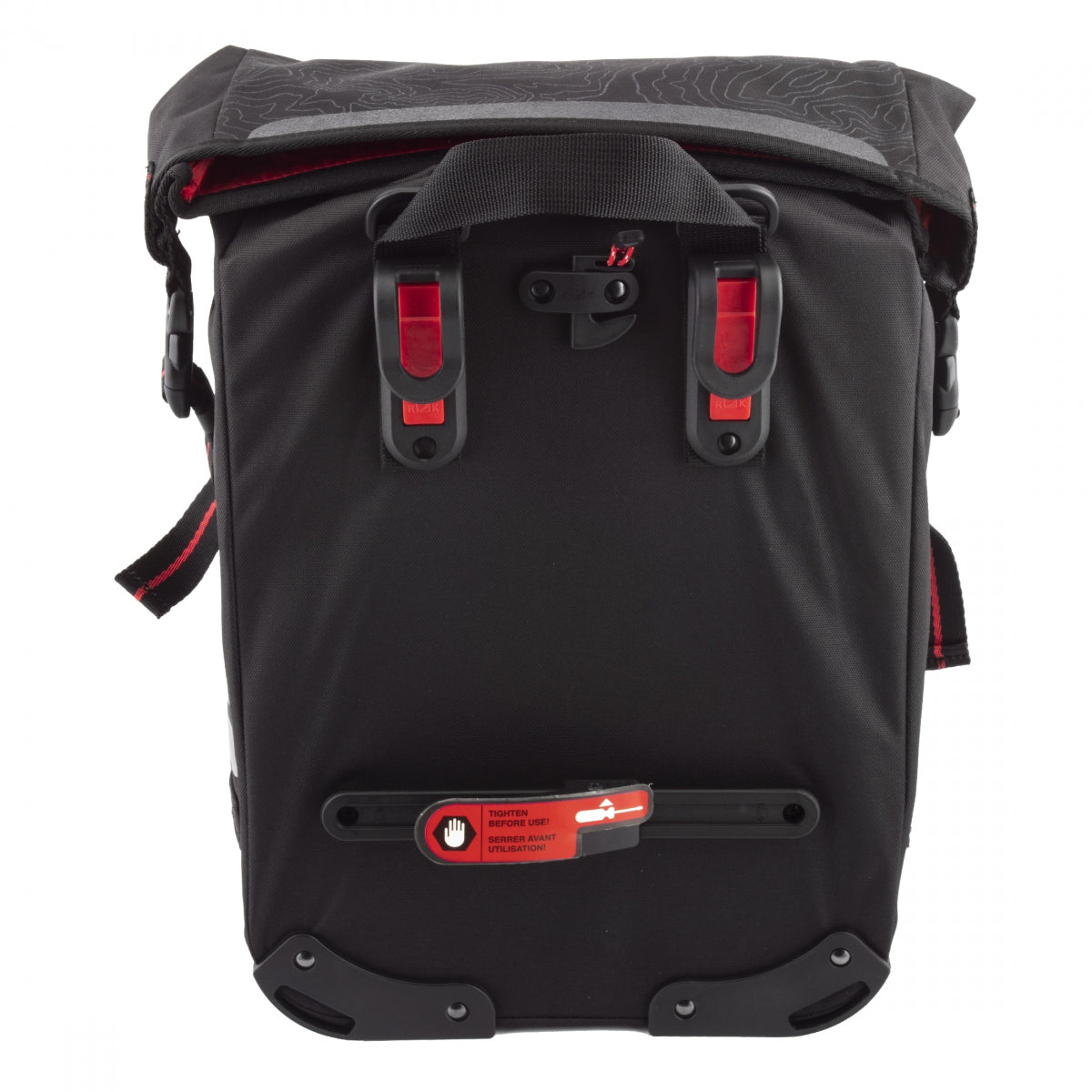 Axiom Monsoon Oceanweave 16+ Bike Pannier Bag - Black, 15.4x10.6x5.9 Inches, Hook-On Design - Perfect for Commuting, Cycling Tours & Grocery Shopping