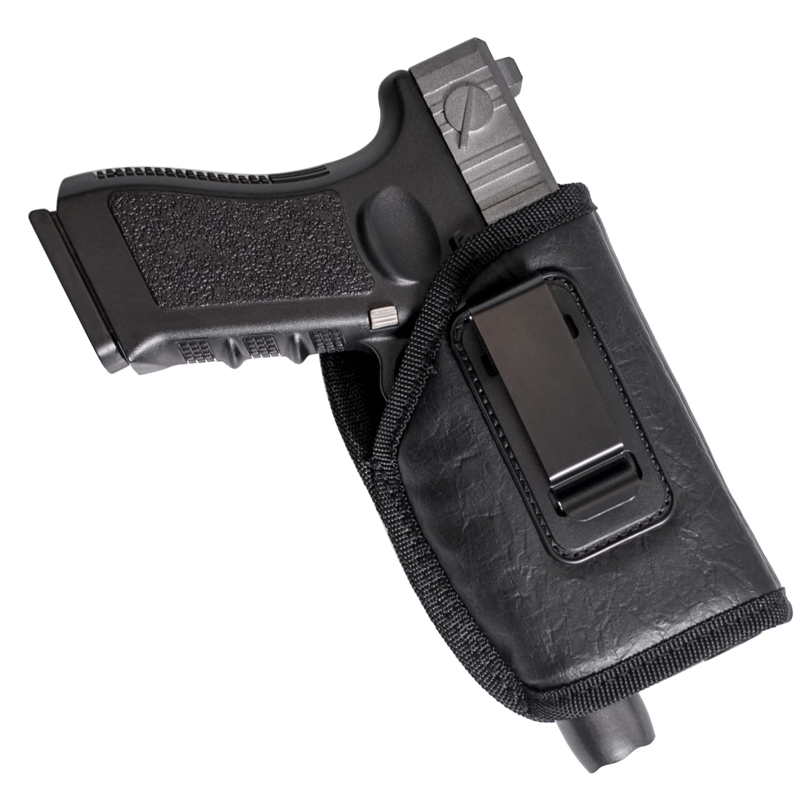 Universal IWB Concealed Carry Holster for Glock 17/19/20/23, Beretta 92 FS, PX4, XDM, HK USP, MP & More - Compatible with Underbarrel Laser & Flashlight | Perfect for Everyday Carry, Home Defense & Tactical Training