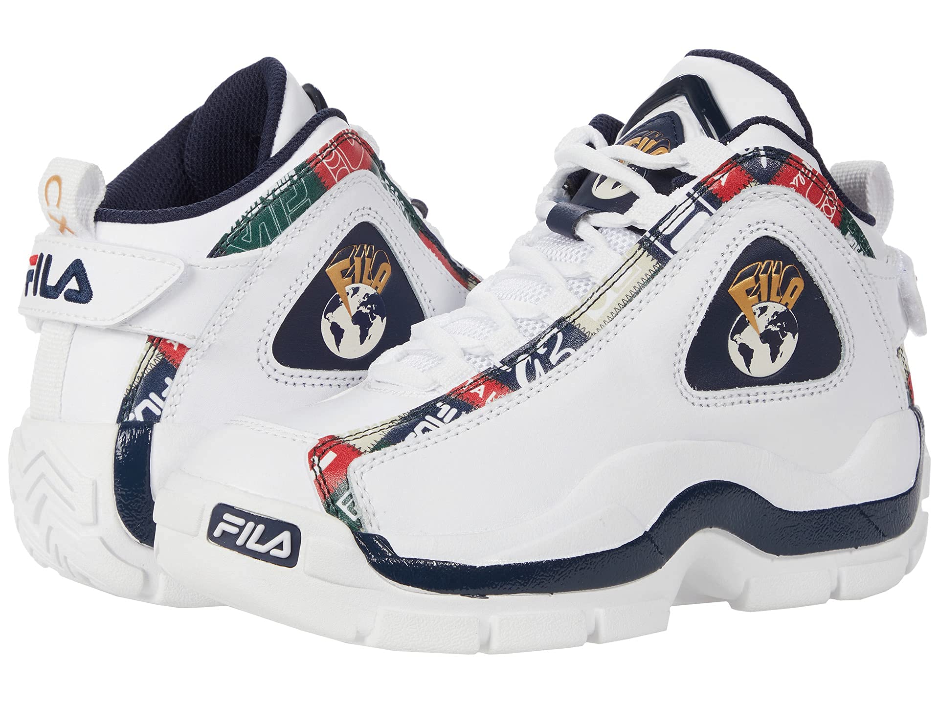 Fila Grant Hill 2 Patchwork Sneakers for Boys - Big Kids Basketball Shoes for Sports & Casual Wear