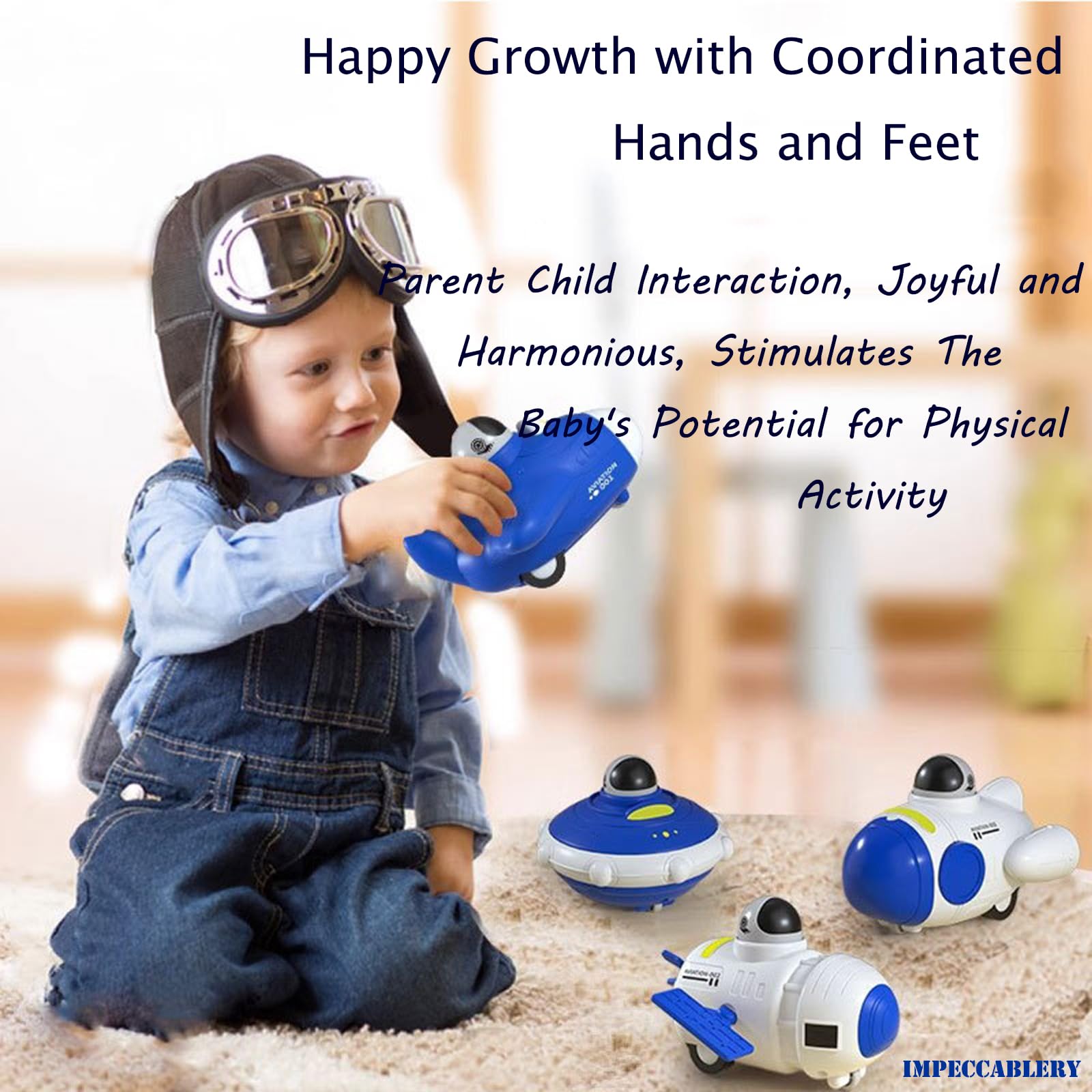 **4-Piece Space Rocket Toy Set for Toddlers 1-3 Years - Inertia & Friction Powered Spaceship with Astronauts - Early Learning STEM Toys for Boys & Girls - Perfect for Playtime, Birthday Gifts & Preschool Education**