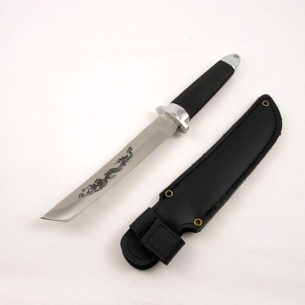 Szco Supplies Black Dragon Tanto Knife - Tactical Survival Blade for Outdoor Camping, Hunting & Self Defense