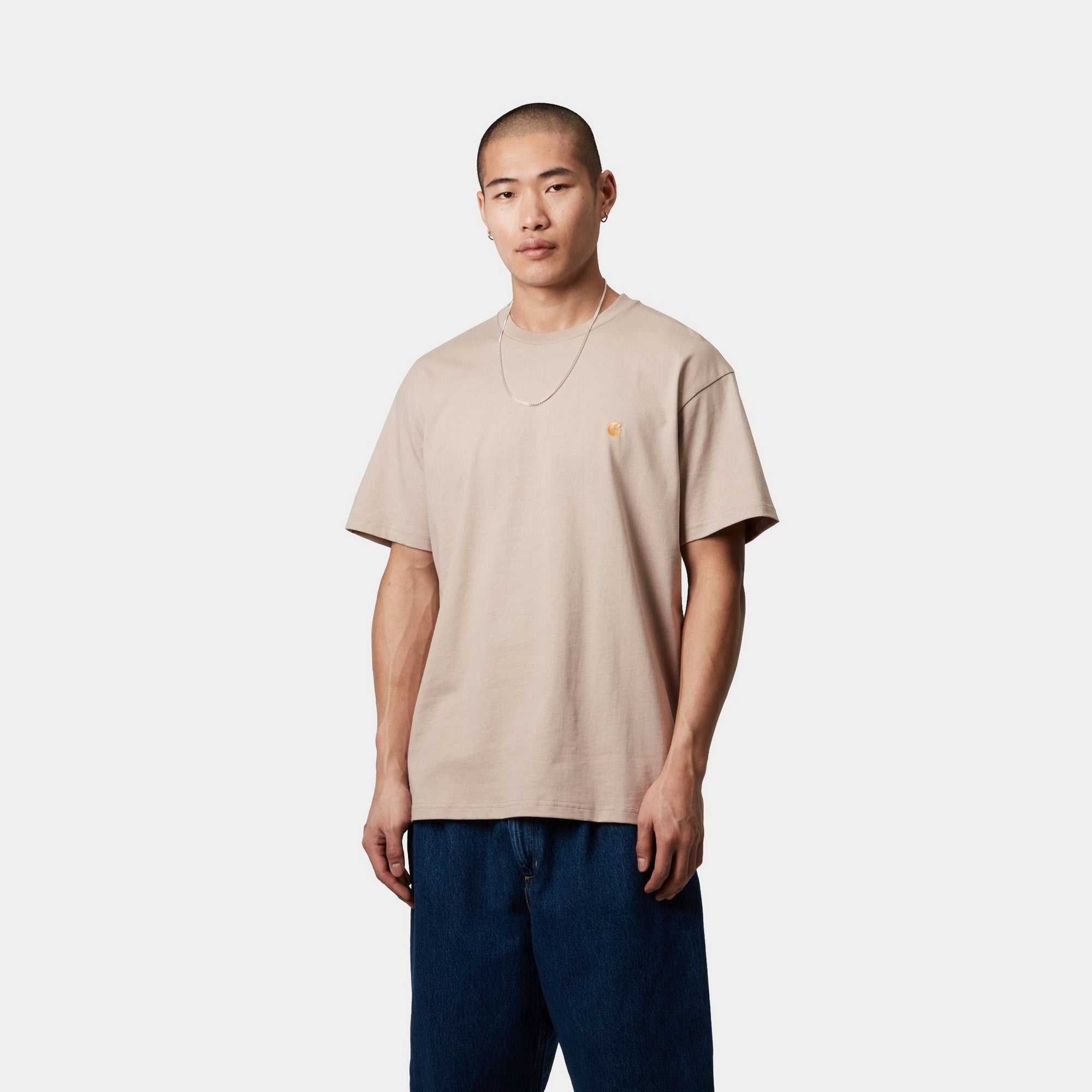 Chase T-Shirt for Men & Women | Soft Cotton Casual Tee in Dusky Beige | Perfect for Everyday Wear, Outings & Layering