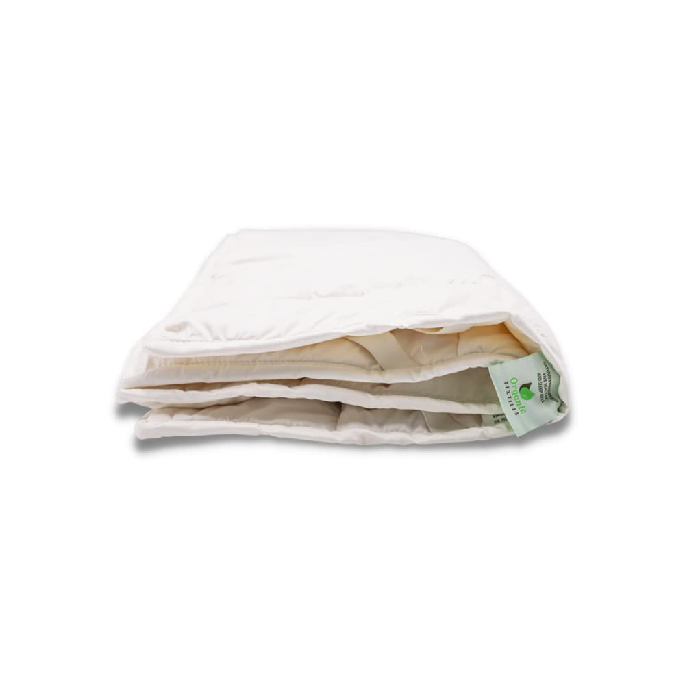Organic Australian Wool Crib Mattress Pad – GOTS Certified, Breathable & Machine Washable (18