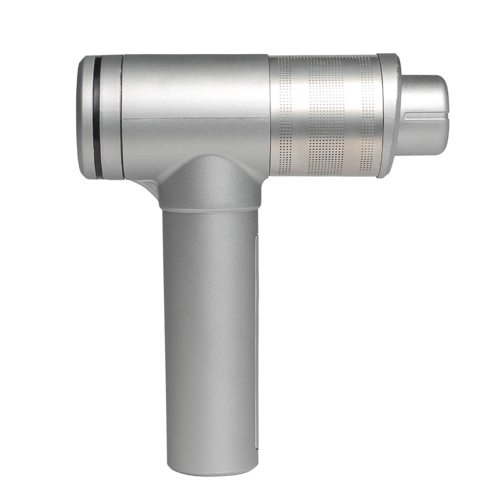 Deep Tissue Massage Gun - Silver | 3 Speed Levels & 6 Interchangeable Heads for Muscle Recovery | Relieve Chronic Pain & Soreness - Perfect for Athletes, Gym Recovery & Home Use