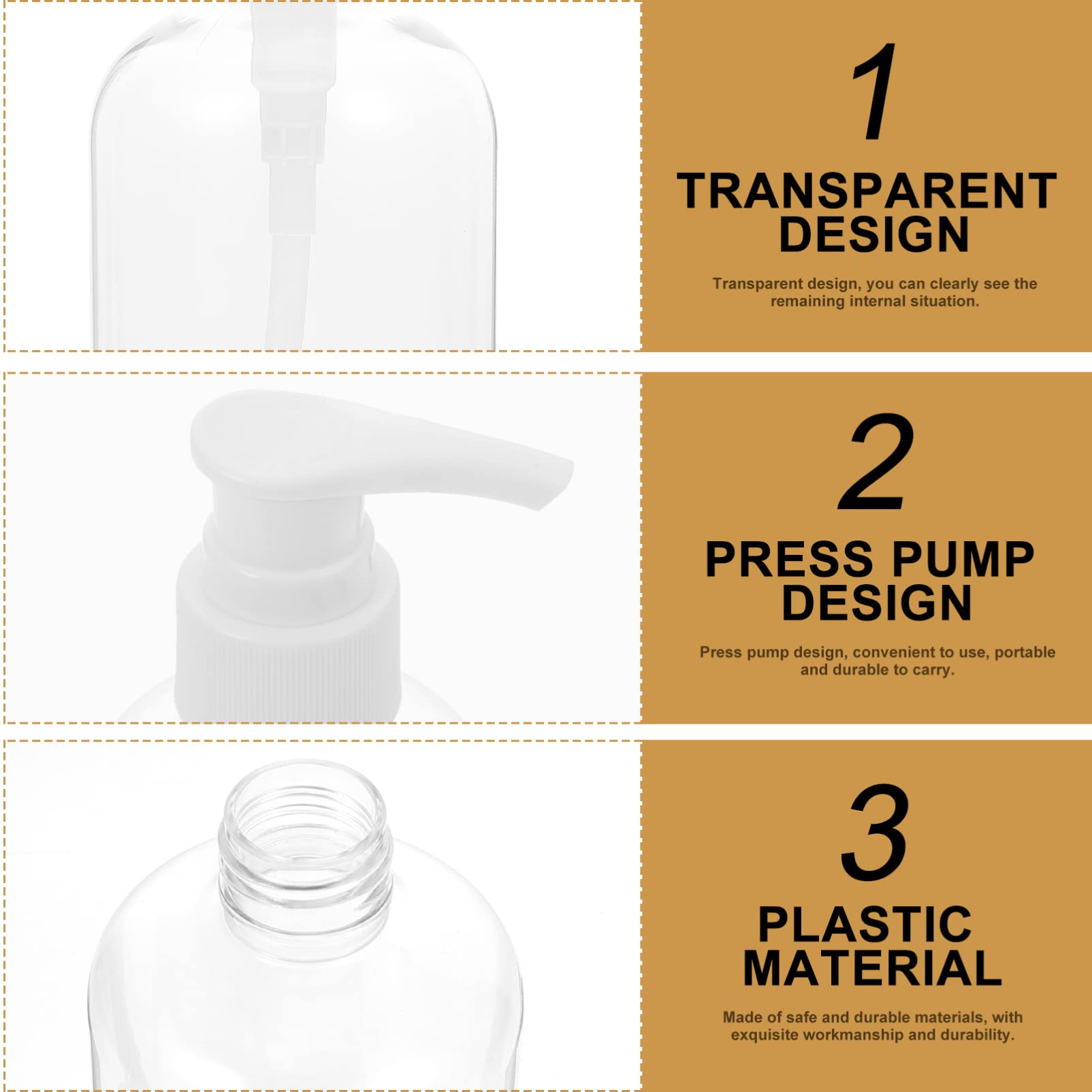 5Pcs Bathroom Lotion Dispensers | Pet Shampoo Shower Bottles | Creative Refillable Pump Bottles for Home | Perfect for Bathroom, Shower & Pet Grooming Station