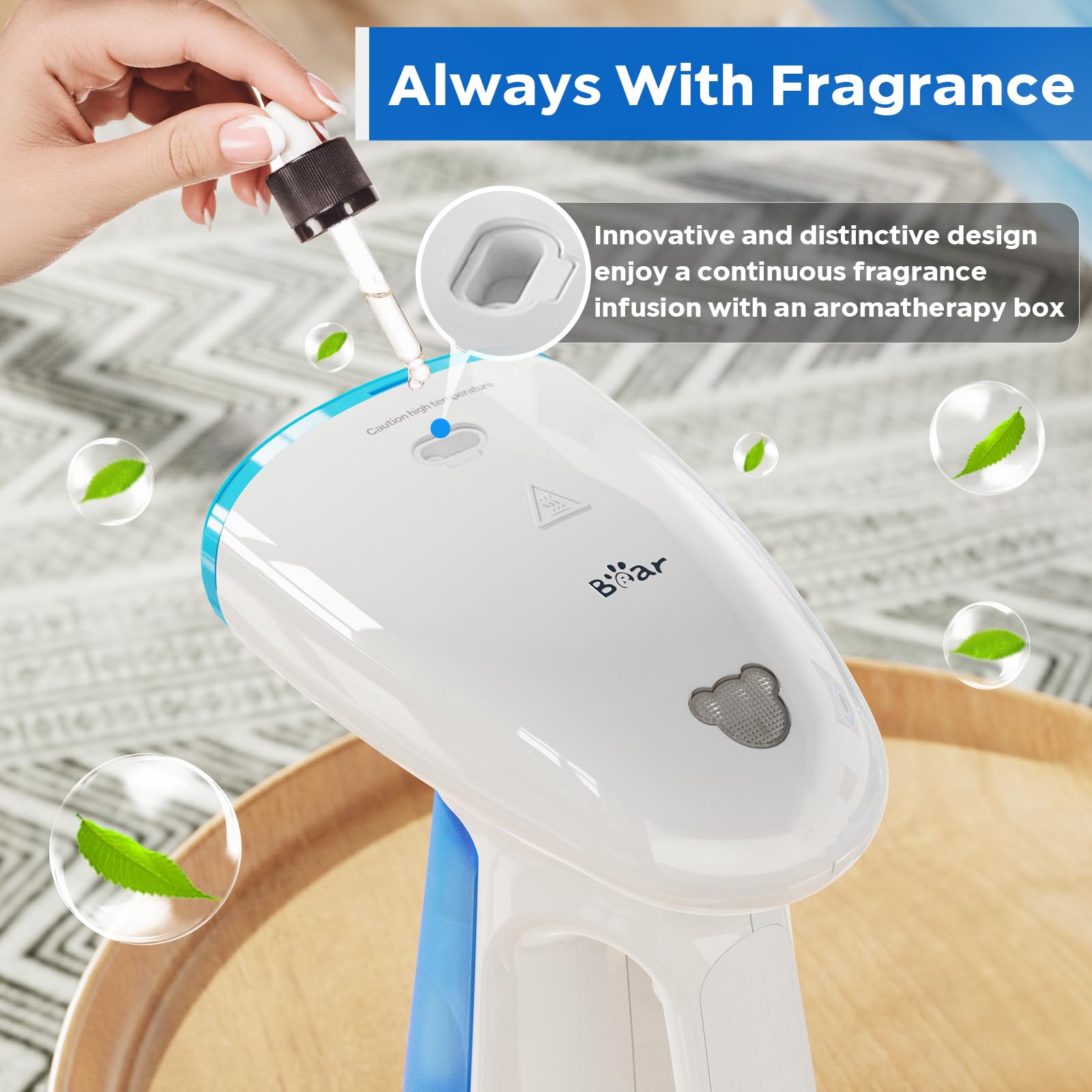 1300W Powerful Handheld Clothes Steamer - Fast Heating Garment Steamer with 230ml Large Water Tank, Auto Shut-Off & Brush Attachment - Perfect for Wrinkle Removal at Home, Travel, Office & Wedding Dress Care