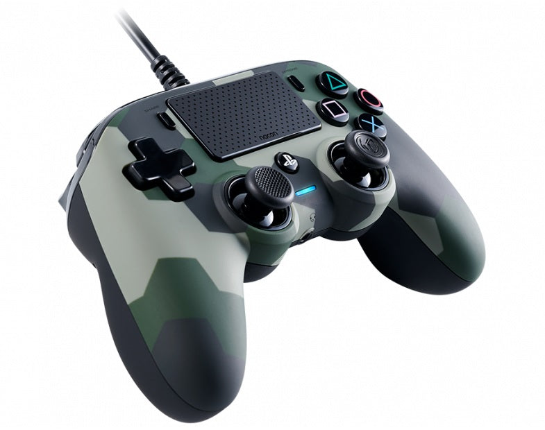 Nacon Camo Wired Compact Controller for PS4/PS5 - Ergonomic Gamepad with Enhanced Grip for Long Gaming Sessions - Perfect for FPS, Racing & Action Games