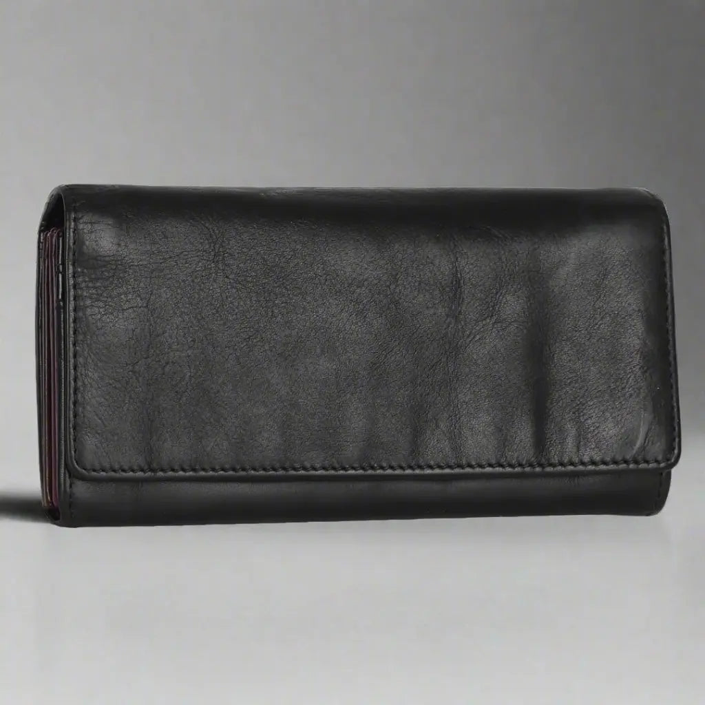 MET Women's Two Tone Leather Clutch Wallet - Stylish Crossbody Purse for Evening Parties & Date Nights