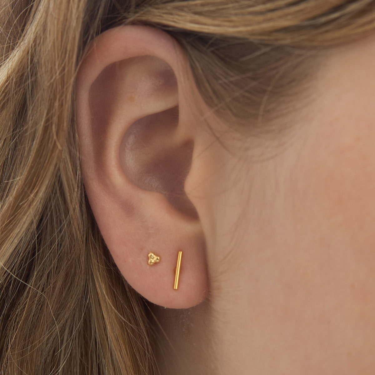 Dainty Gold Bar Stud Earrings for Women - Minimalist Elegant Jewelry for Everyday Wear & Gifting