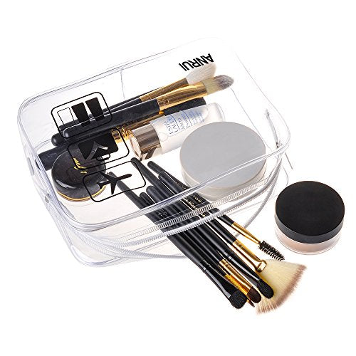 (3 Pack) TSA Approved Clear Toiletry Bag for Travel - Airline Compliant Transparent Cosmetic Organizer - Perfect for Carry-On Luggage & Airport Security