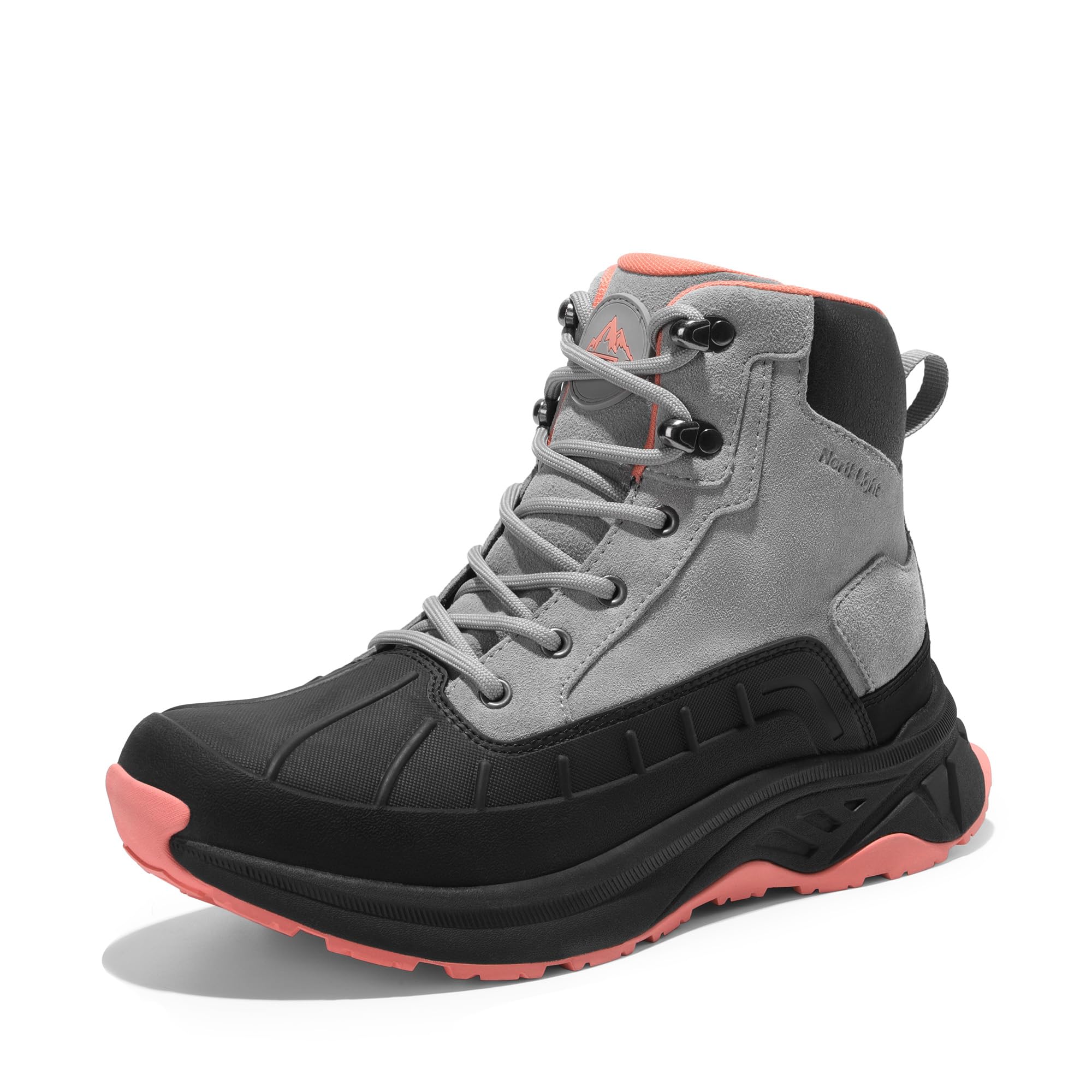 NORTIV 8 Women's Waterproof Hiking Boots - Lightweight Non-Slip Outdoor Trekking Shoes for Camping, Trail Walking & Mountain Climbing | All-Weather Comfortable Footwear for Adventurous Women
