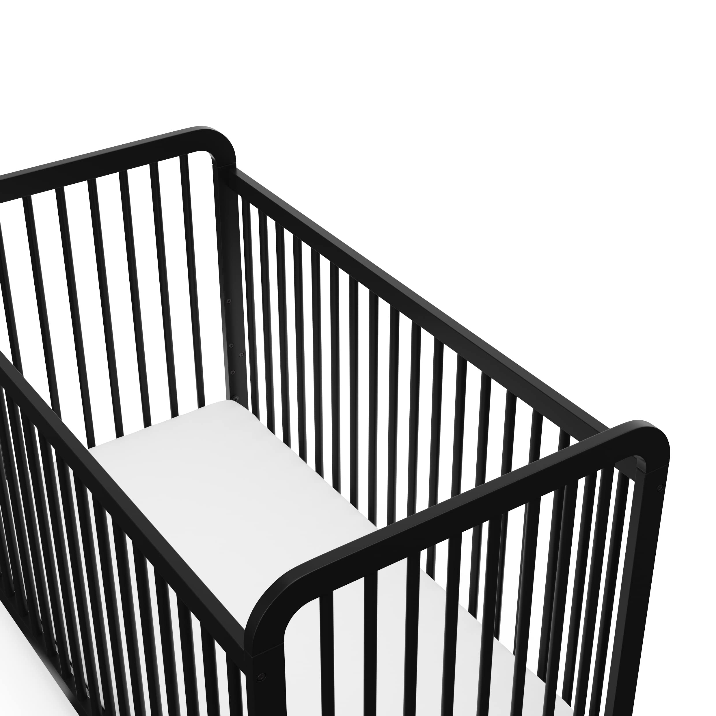 Storkcraft Pasadena 3-in-1 Convertible Baby Crib (Black) – GREENGUARD Gold Certified, Converts to Daybed & Toddler Bed, Fits Standard Full-Size Crib Mattress, Adjustable Height – Perfect for Nursery, Bedroom & Growing Toddlers