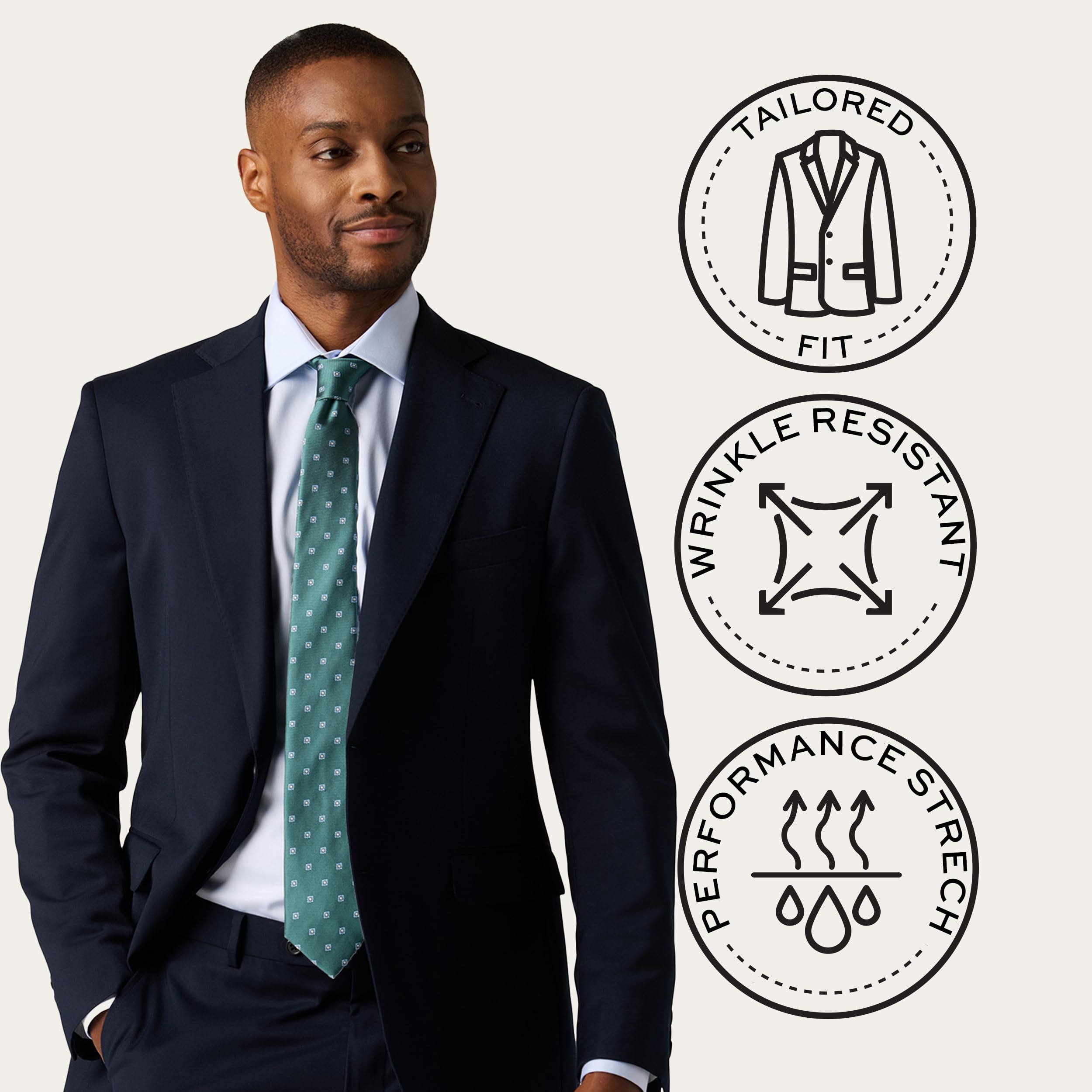Premium Tailored Fit Men's Suit - Elegant Business Formal Attire for Office, Wedding & Special Occasions | High-Quality Mercantile Suit Collection