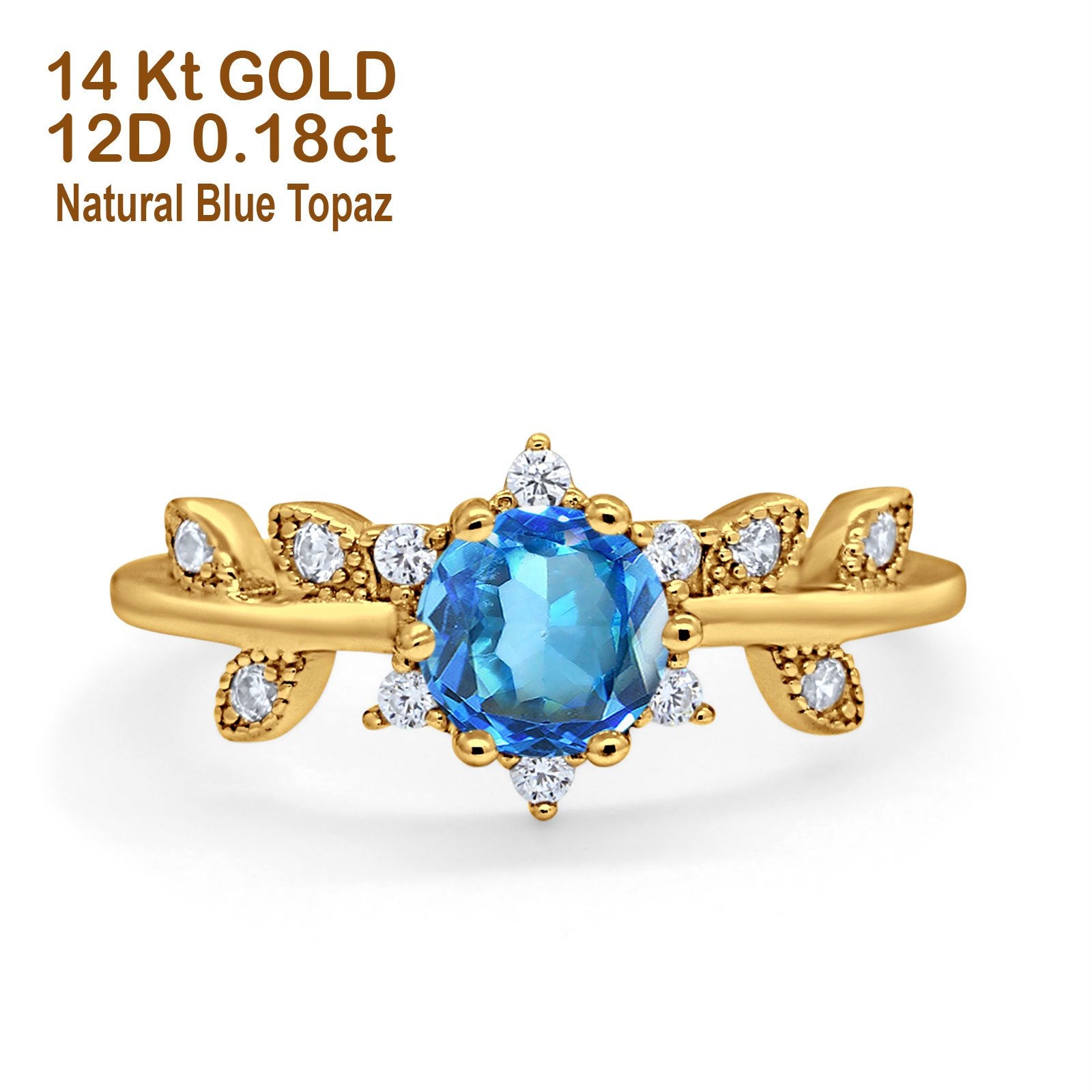14K Gold Round G SI 1.02 Carat Diamond Engagement Ring for Women - Perfect for Proposals, Weddings & Anniversaries
