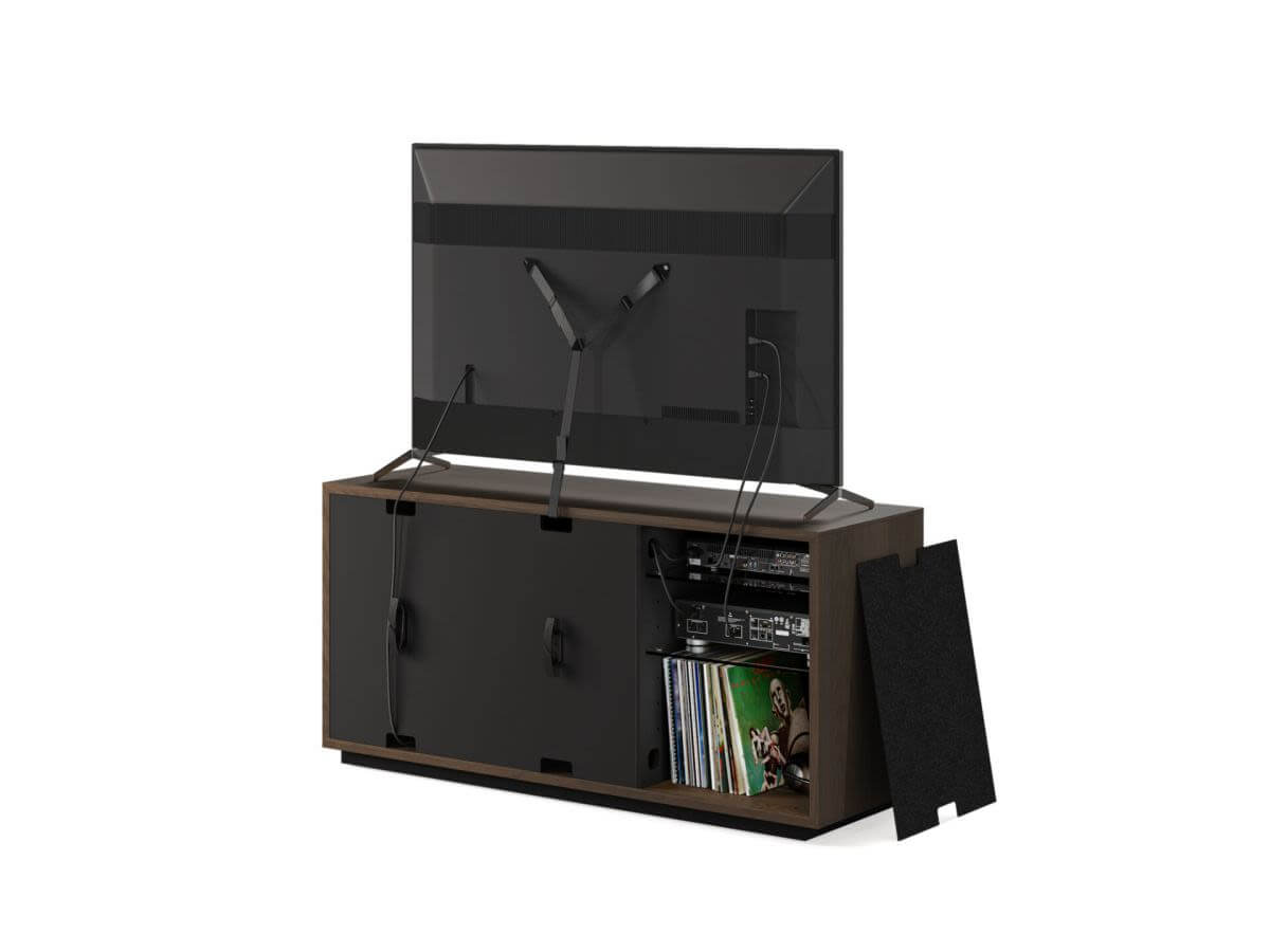 BDI Profile 8477 TV Stand with Storage - Modern Entertainment Center for Flat Screen TVs up to 65