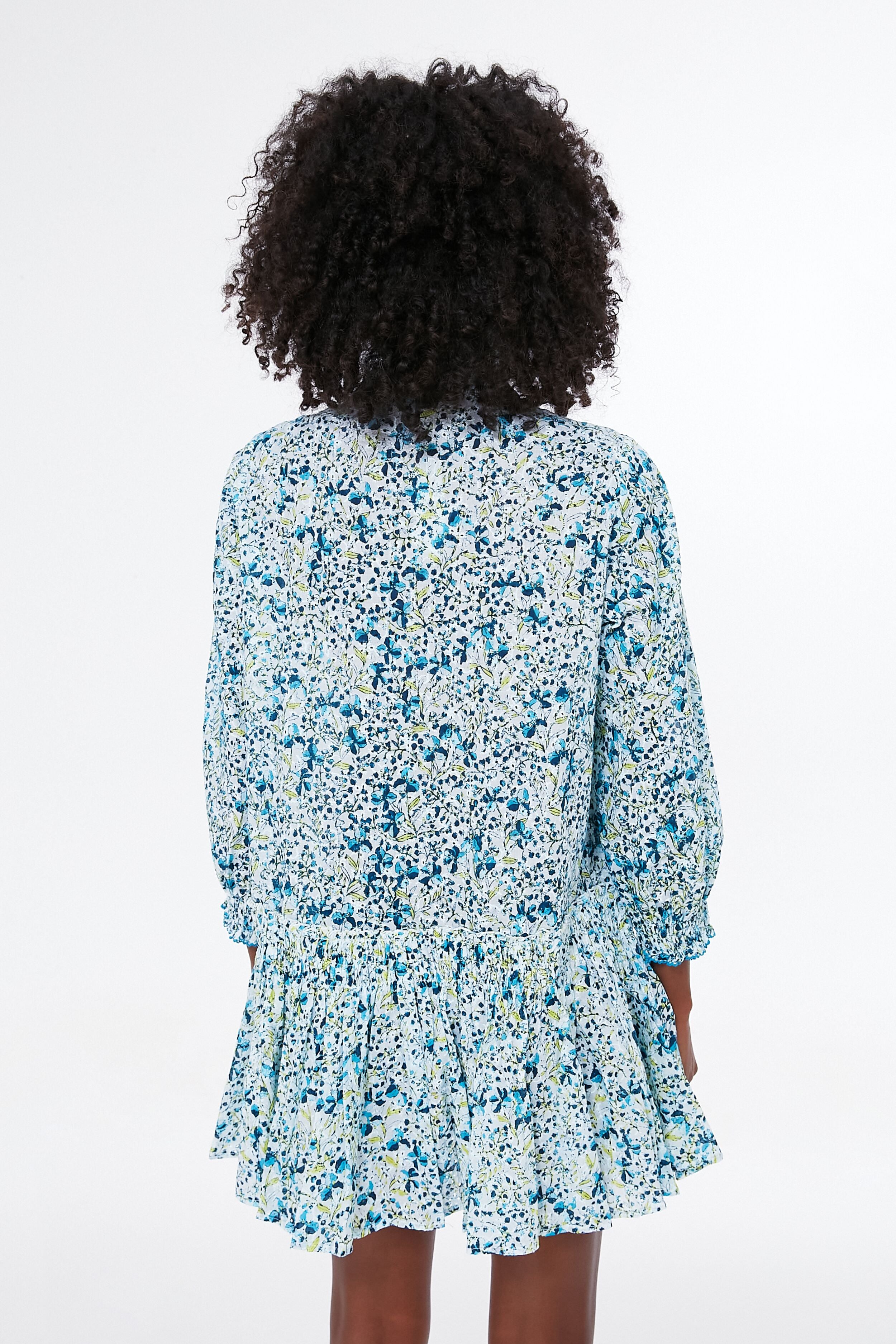 Blue Jonquille Tesorino Mini Dress - Elegant Floral Summer Dress for Women | Perfect for Beach Vacations, Date Nights & Casual Outings