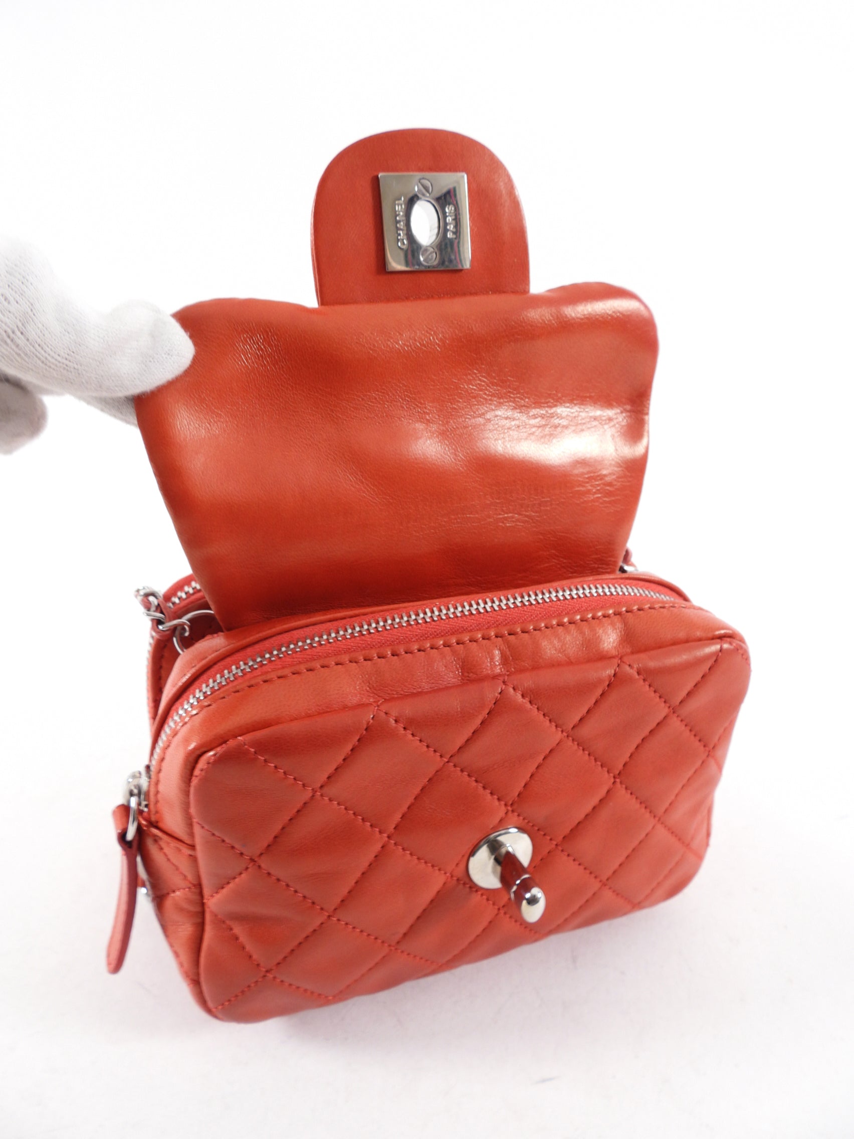 Chanel Red Lambskin Mini Flap Wallet on Chain Crossbody Bag for Women | Luxury Designer WOC Purse with Gold-Tone Hardware | Perfect for Evening Parties, Date Nights & Special Occasions