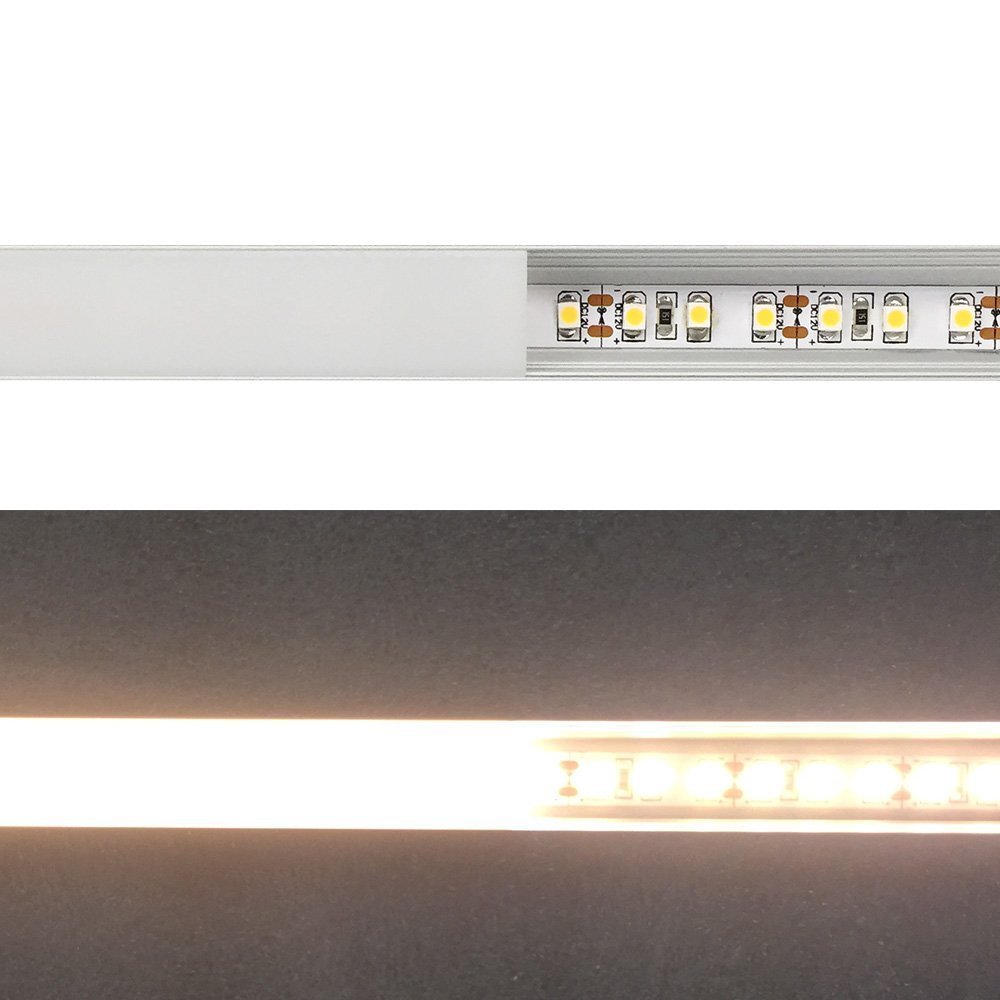 LightingWill 6.6ft/2M 20 Pack (131ft/40M) U-Shaped Aluminum LED Channel System for LED Strip Lights - 9x17mm Silver Profile with White Diffuser Cover, End Caps & Mounting Clips - Perfect for Home, Kitchen, Cabinet, and Commercial Lighting