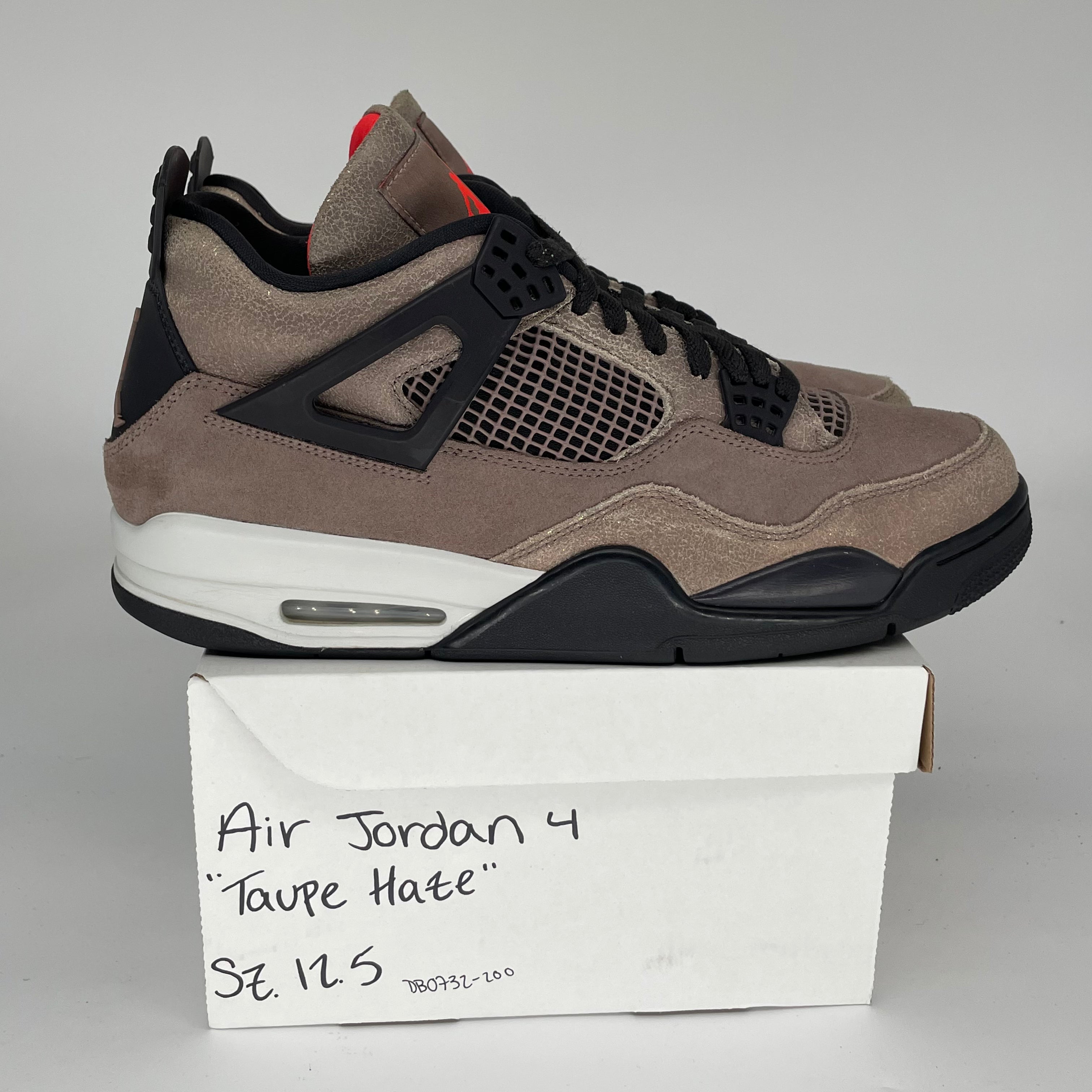 AIR JORDAN 4 TAUPE HAZE Men's Sneakers - Size 12.5 (DB0732-200) | Retro Basketball Shoes for Casual Wear & Street Style