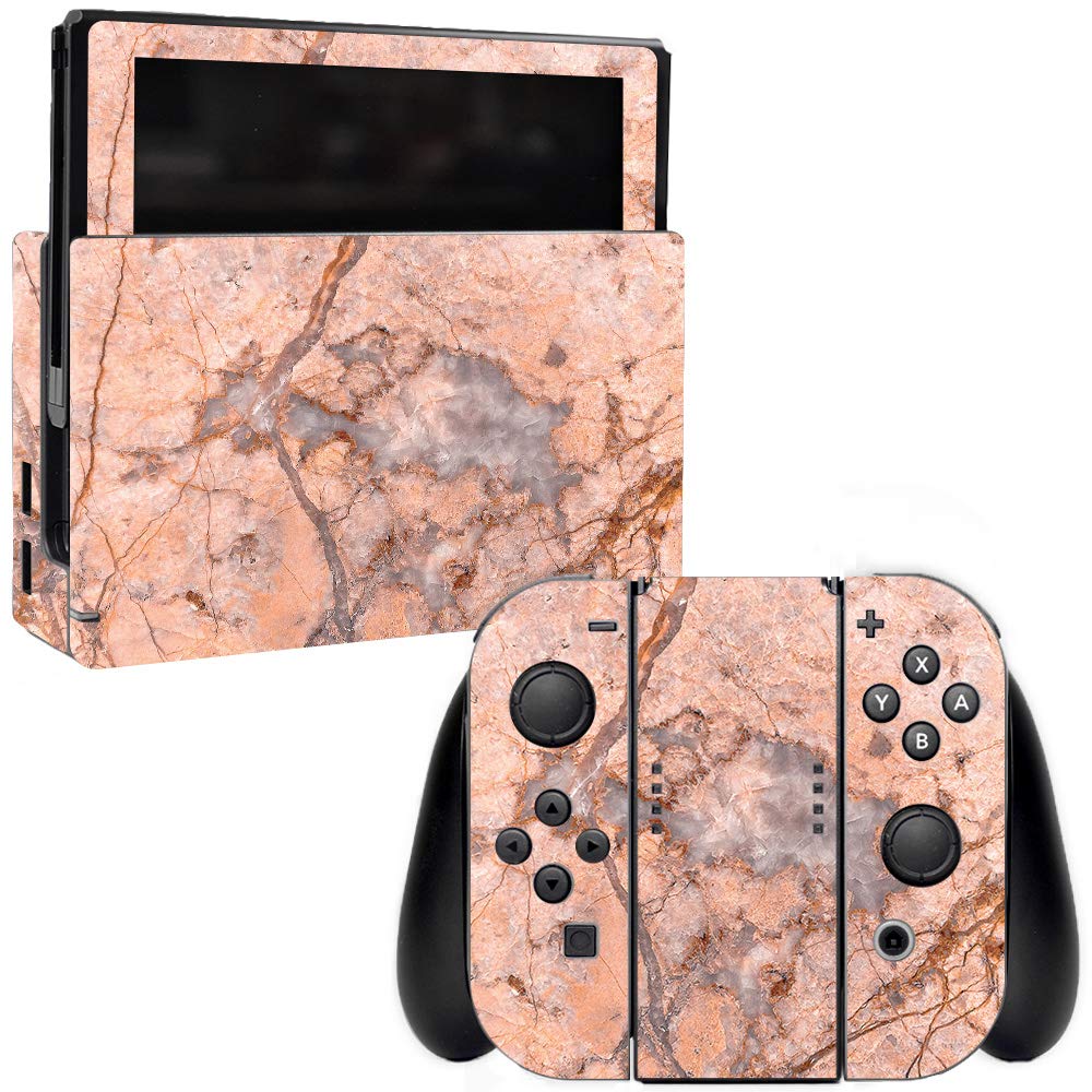 MightySkins Vinyl Decal Wrap Cover Compatible with Nintendo Switch - Blush Marble Design | Protective, Durable & Customizable Skin | Easy to Apply & Remove | Made in USA | Perfect for Gaming, Travel & Personalization
