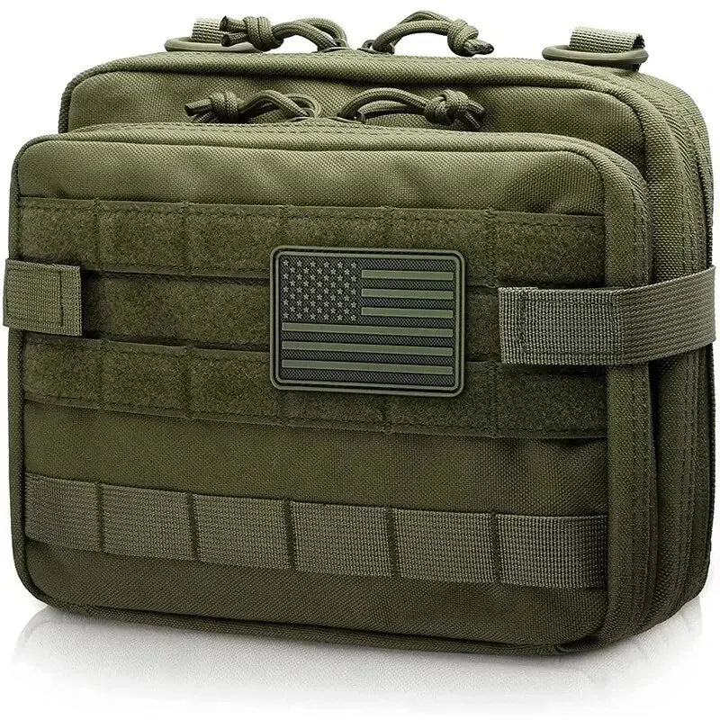 Heavy Duty Tactical Storage Bag - Military Grade Durable Utility Pouch for Camping, Hiking, Hunting & Outdoor Gear Organization (Black)