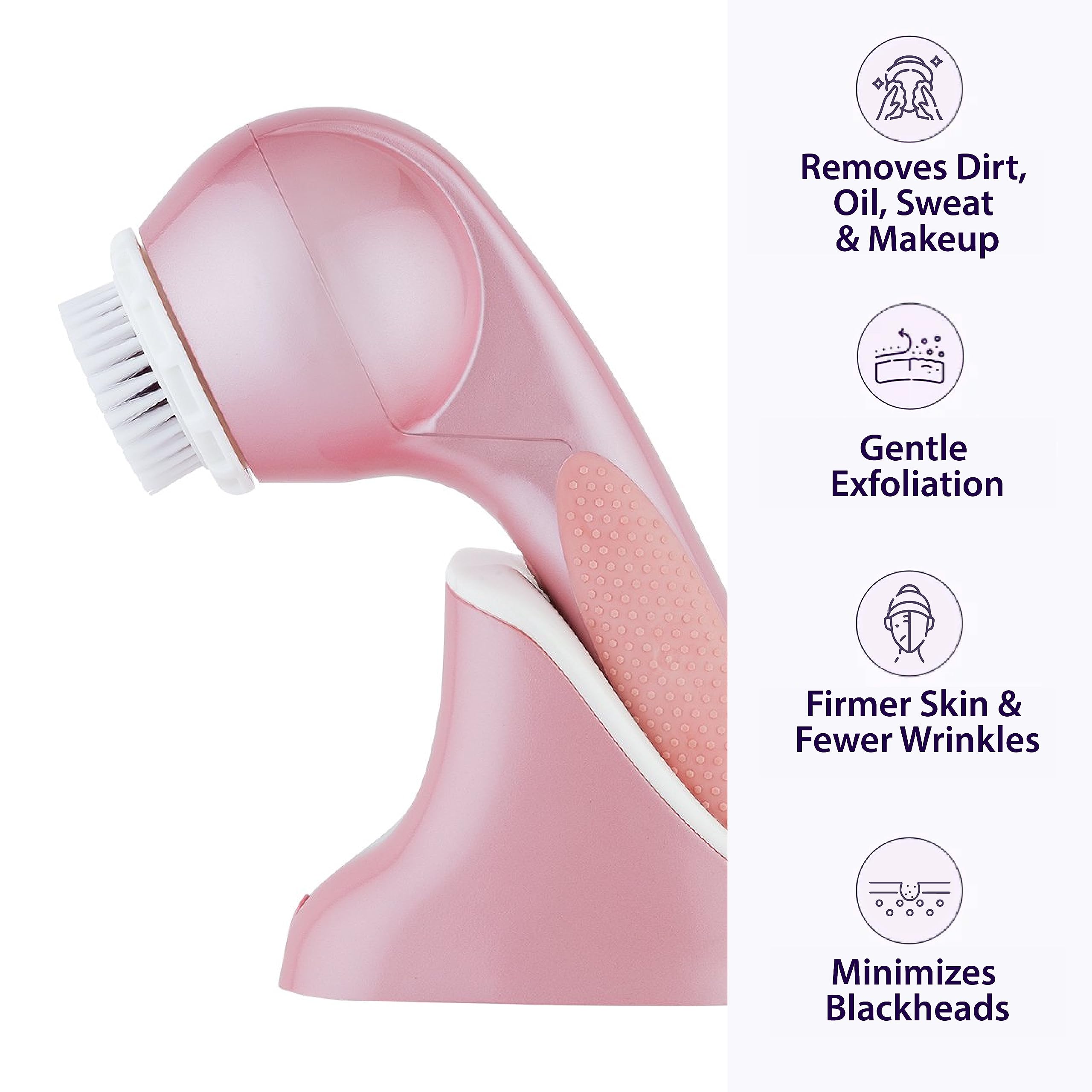 Michael Todd Beauty Soniclear Elite Facial Cleansing Brush - 6-Speed Rechargeable Face & Body Exfoliator for Deep Pore Cleaning - Perfect for Daily Skincare Routine & Spa-Like Home Treatments