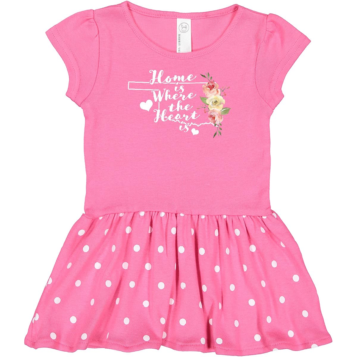Inktastic Oklahoma Home is Where The Heart is Watercolor Print Baby Girl Dress - Perfect for Family Photos, Holidays & Special Occasions