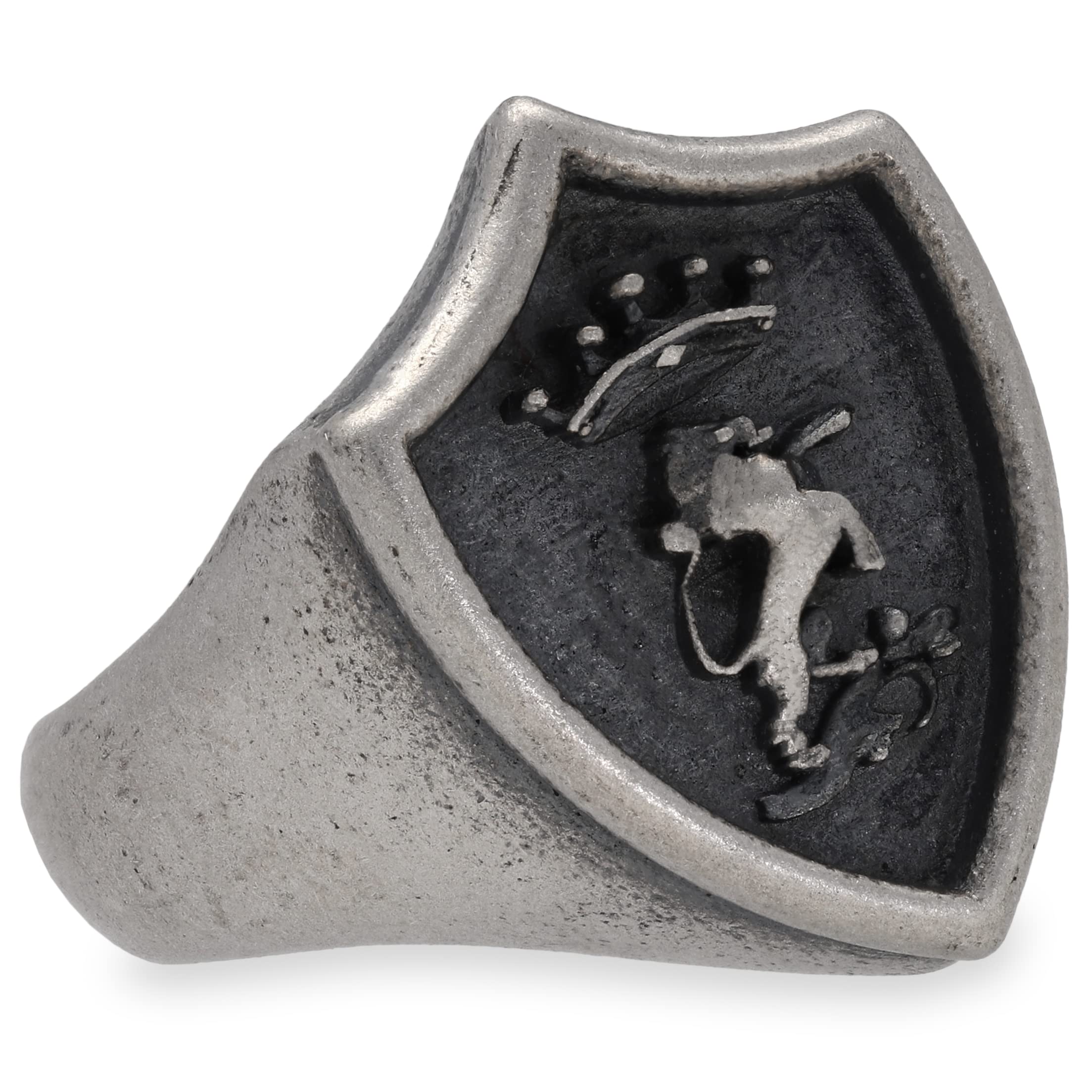 925 Sterling Silver Men's Ring - Shield, Sword, King, Knight, Medieval & Gothic Style Jewelry - Perfect Gift for Him - Ideal for Cosplay, Renaissance Fairs & Fantasy Lovers