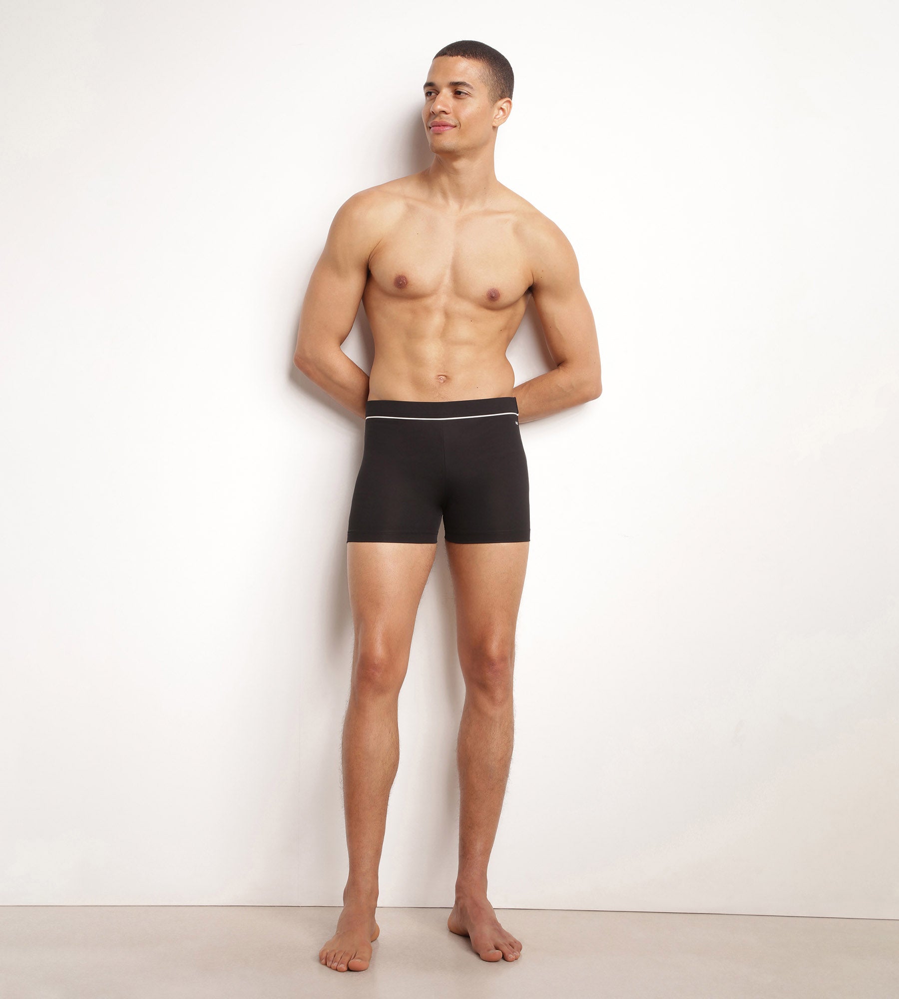 Men's Quick-Dry Microfiber Swim Trunks - Black Dim Move for Swimming, Beach & Pool Activities